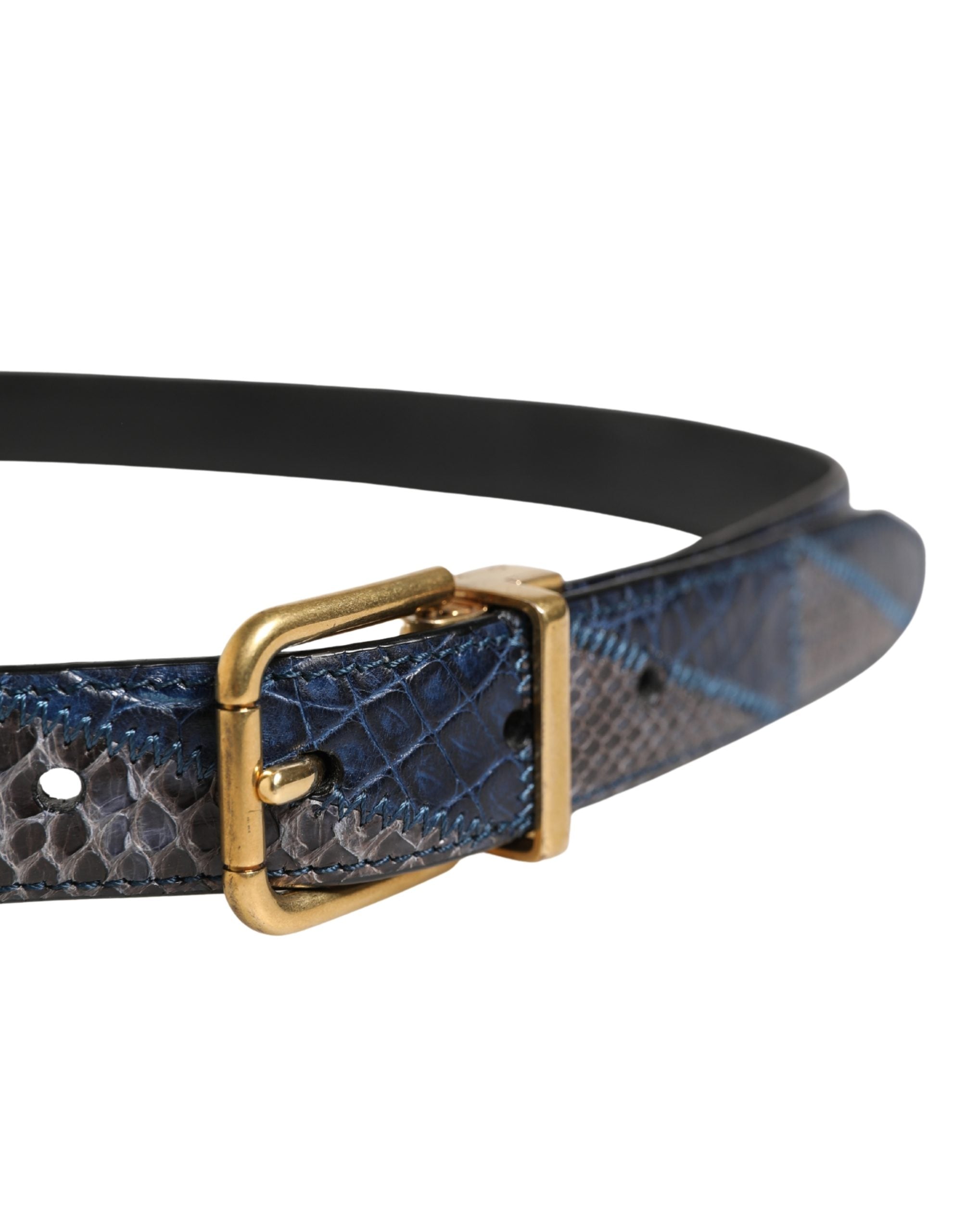 Dolce & Gabbana Men Multicolor Leather Metal Buckle Belt Dolce & Gabbana