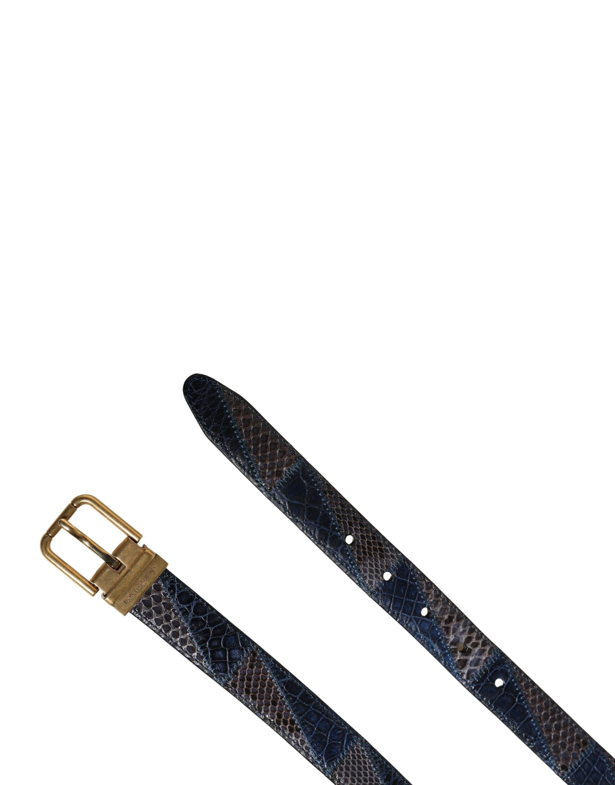 Dolce & Gabbana Men Multicolor Leather Metal Buckle Belt Dolce & Gabbana
