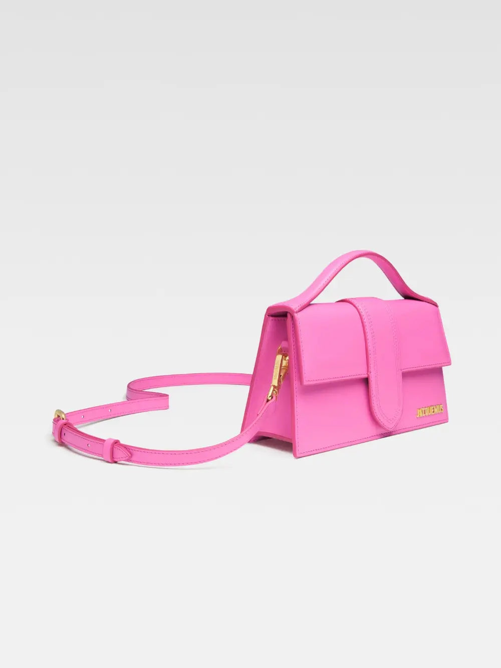 Jacquemus Neon Pink Leather Le Grand Bambino Handbag Jacquemus