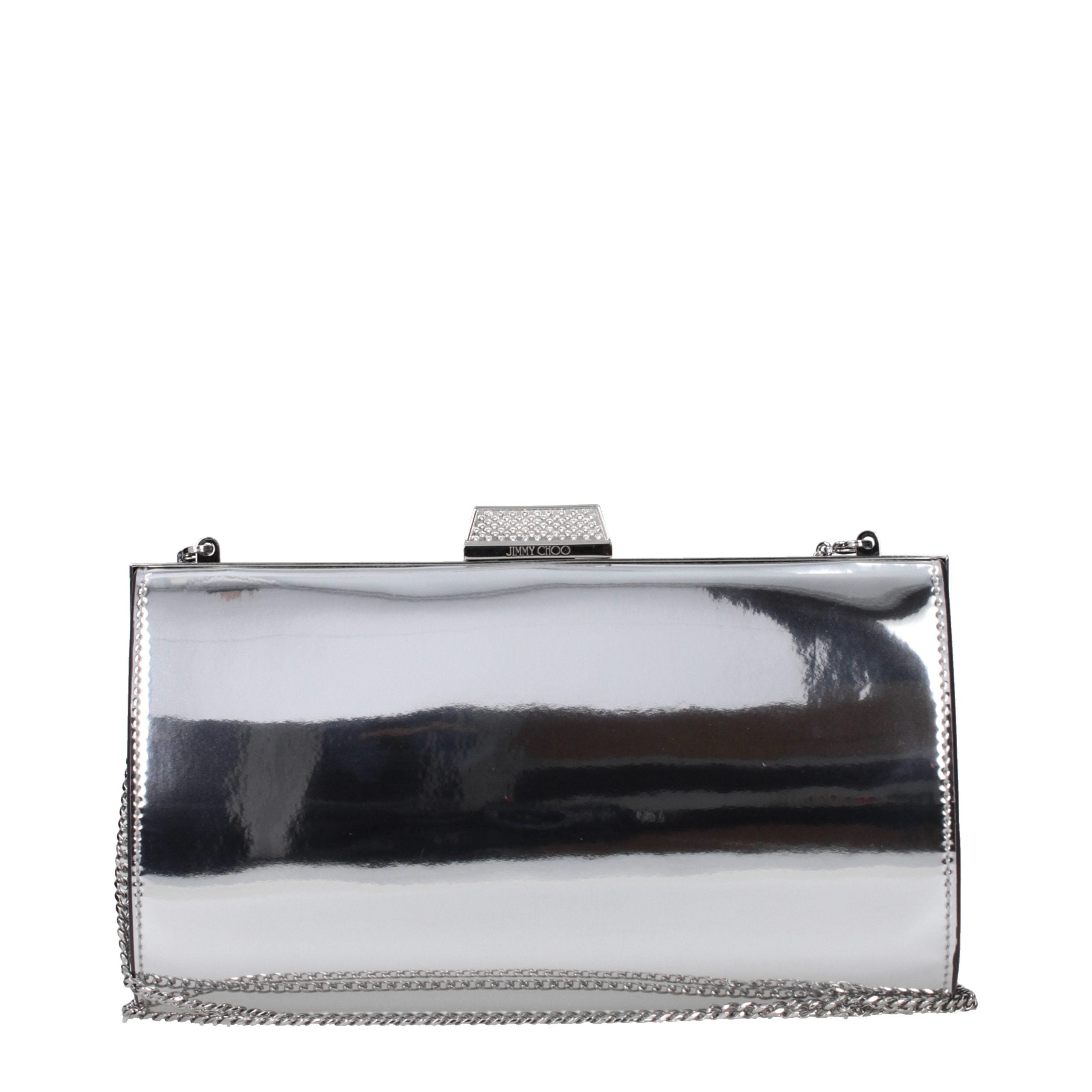 Jimmy Choo Gray Leather Clutch Bag Jimmy Choo