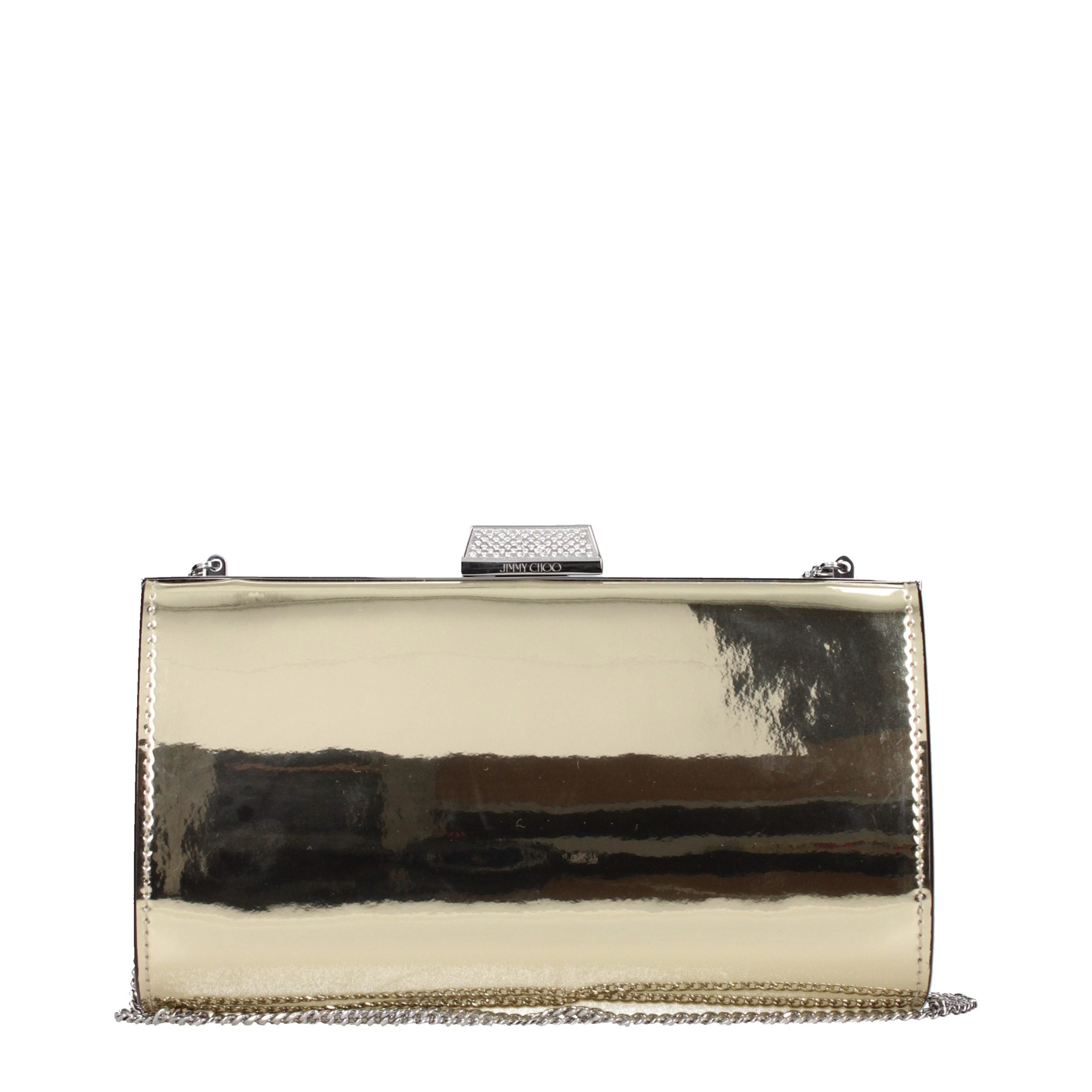 Jimmy Choo Gold Leather Clutch Bag Jimmy Choo