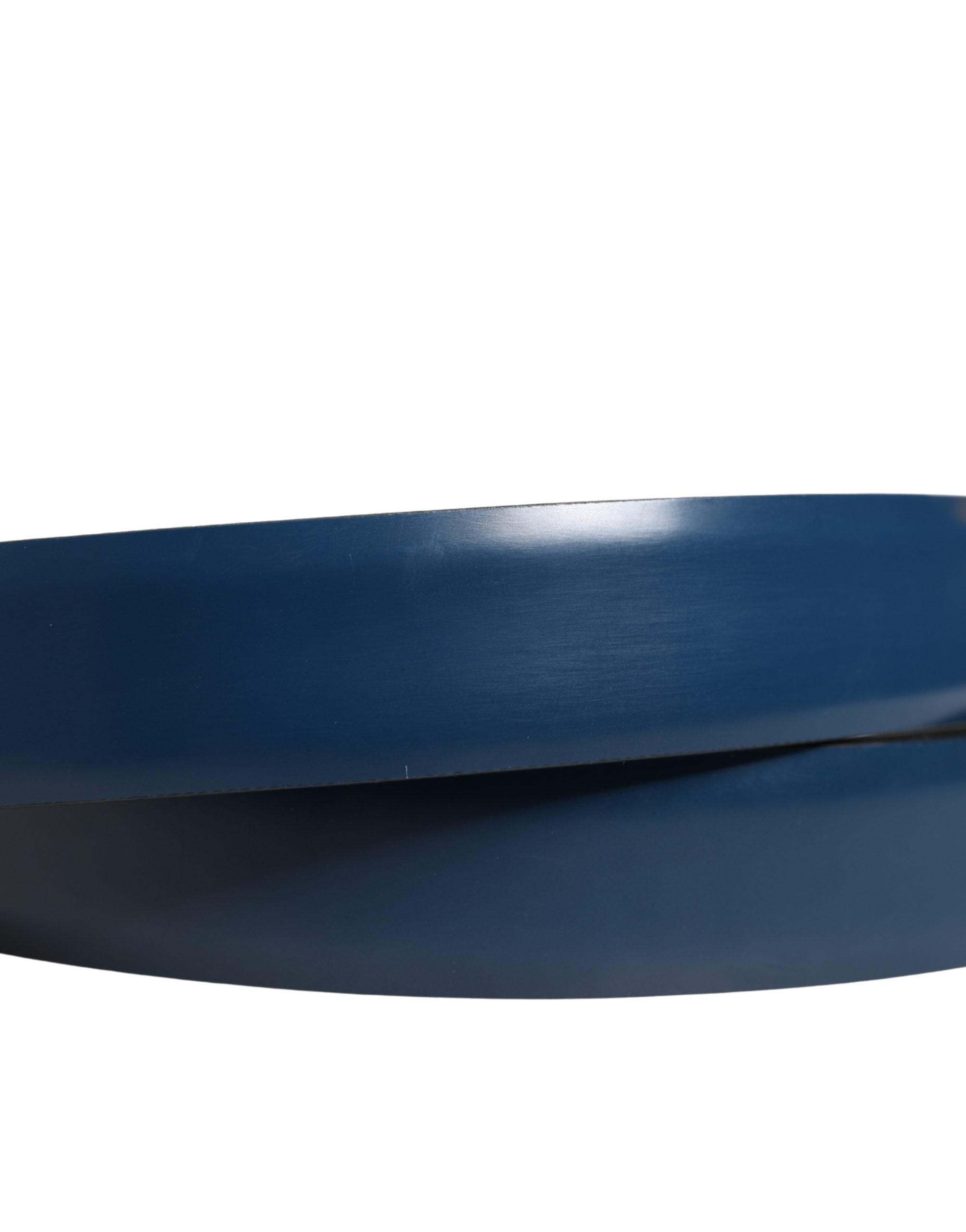 Dolce & Gabbana Men Blue Classic Leather Metal Buckle Belt Dolce & Gabbana