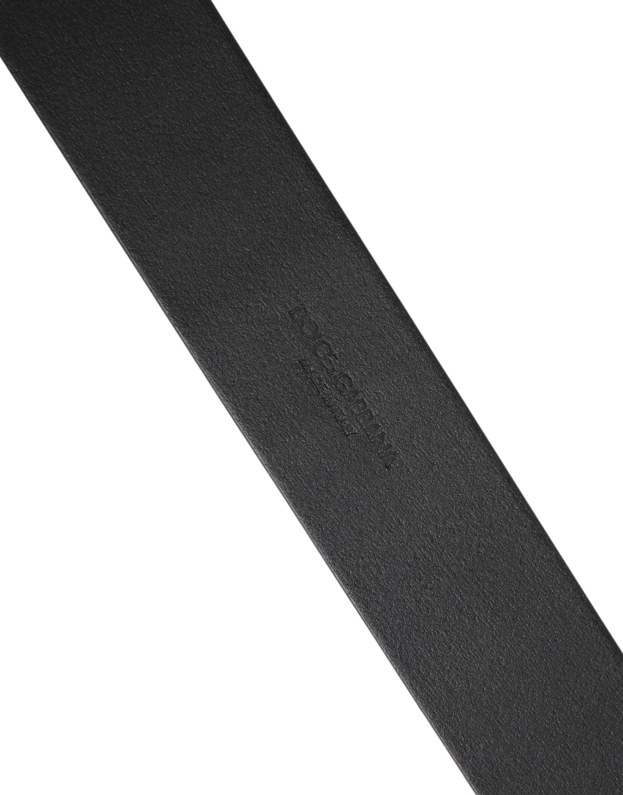 Dolce & Gabbana Men Black Classic Leather Metal Buckle Belt Dolce & Gabbana