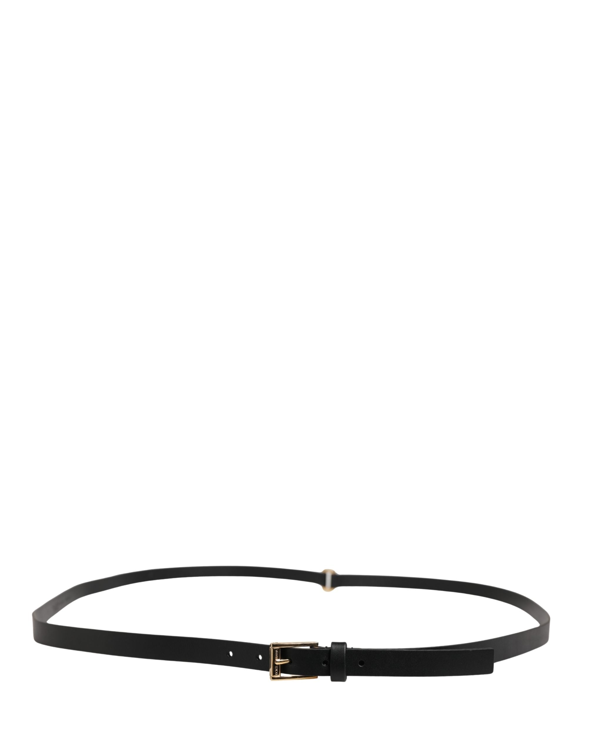 Dolce & Gabbana Men Black Leather Classic Metal Buckle Belt Dolce & Gabbana
