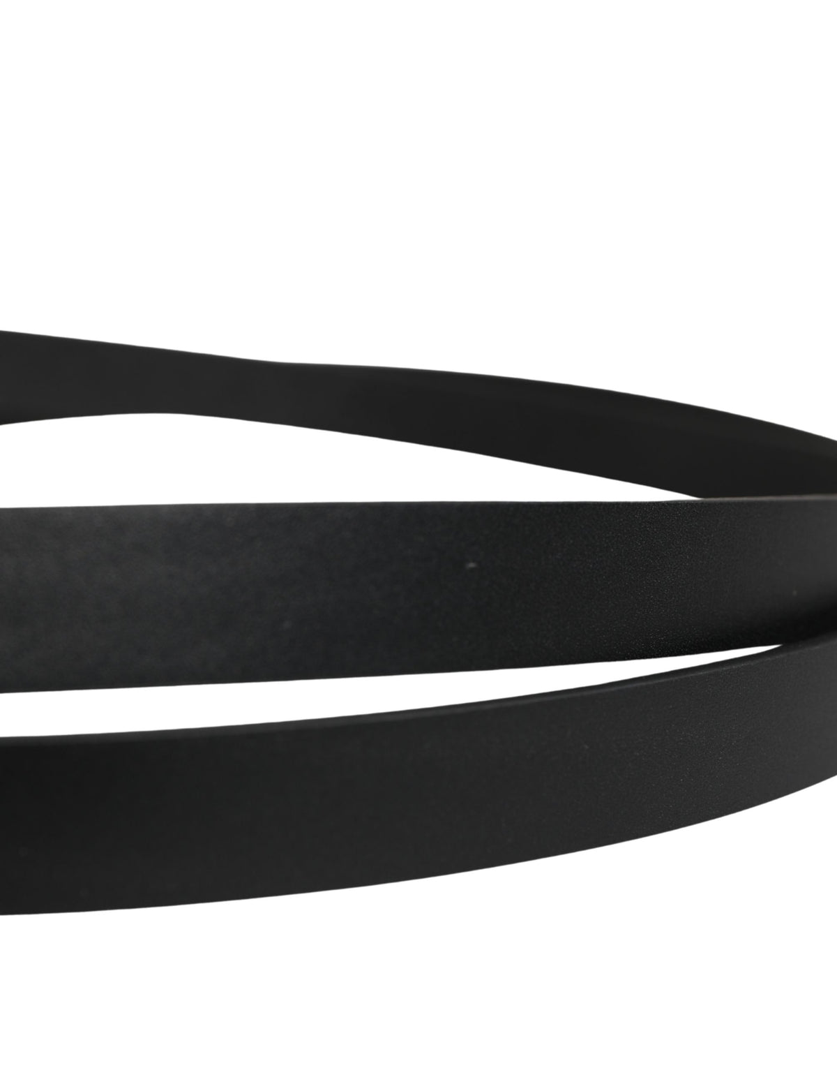Dolce & Gabbana Men Black Leather Classic Metal Buckle Belt