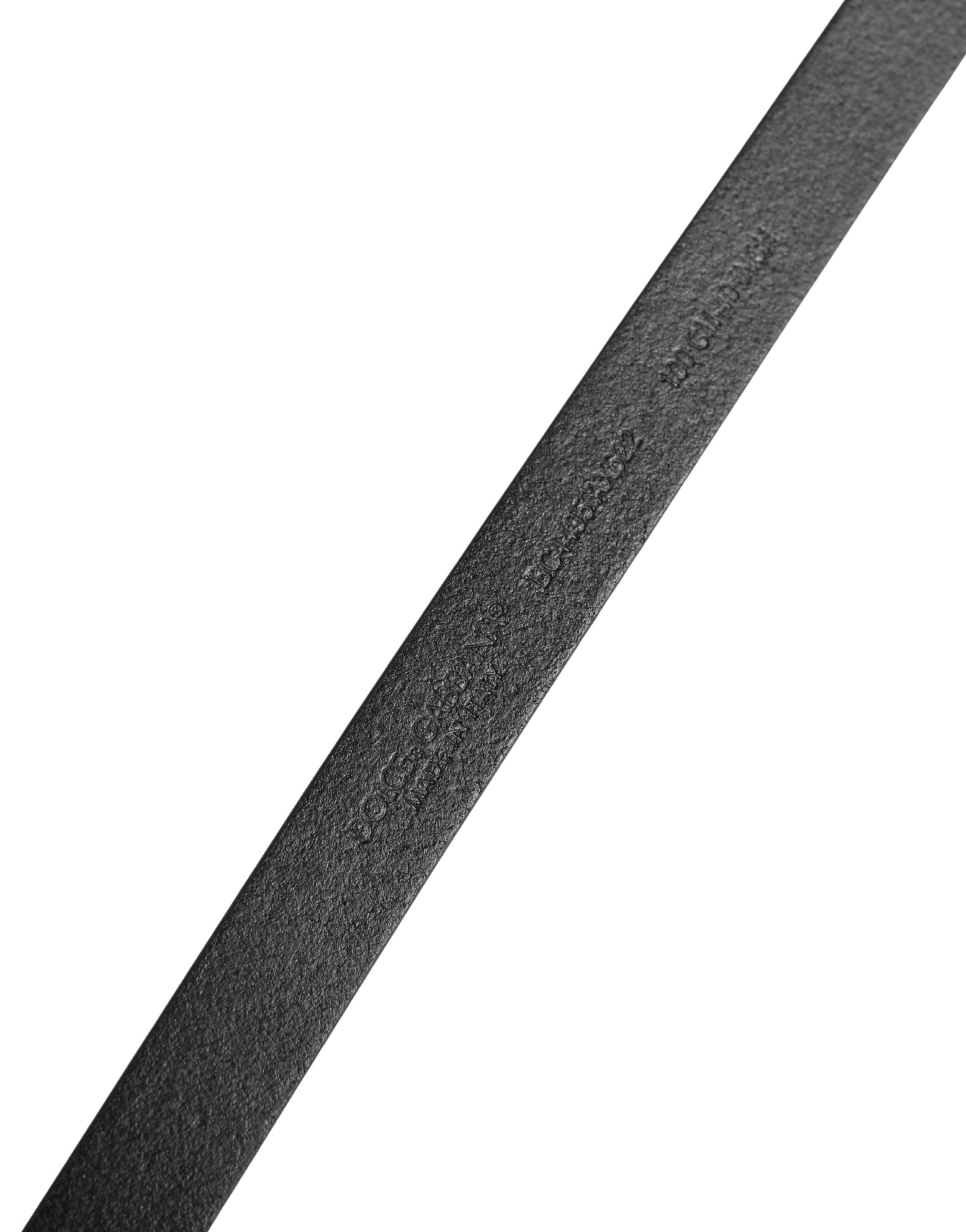 Dolce & Gabbana Men Black Leather Classic Metal Buckle Belt Dolce & Gabbana