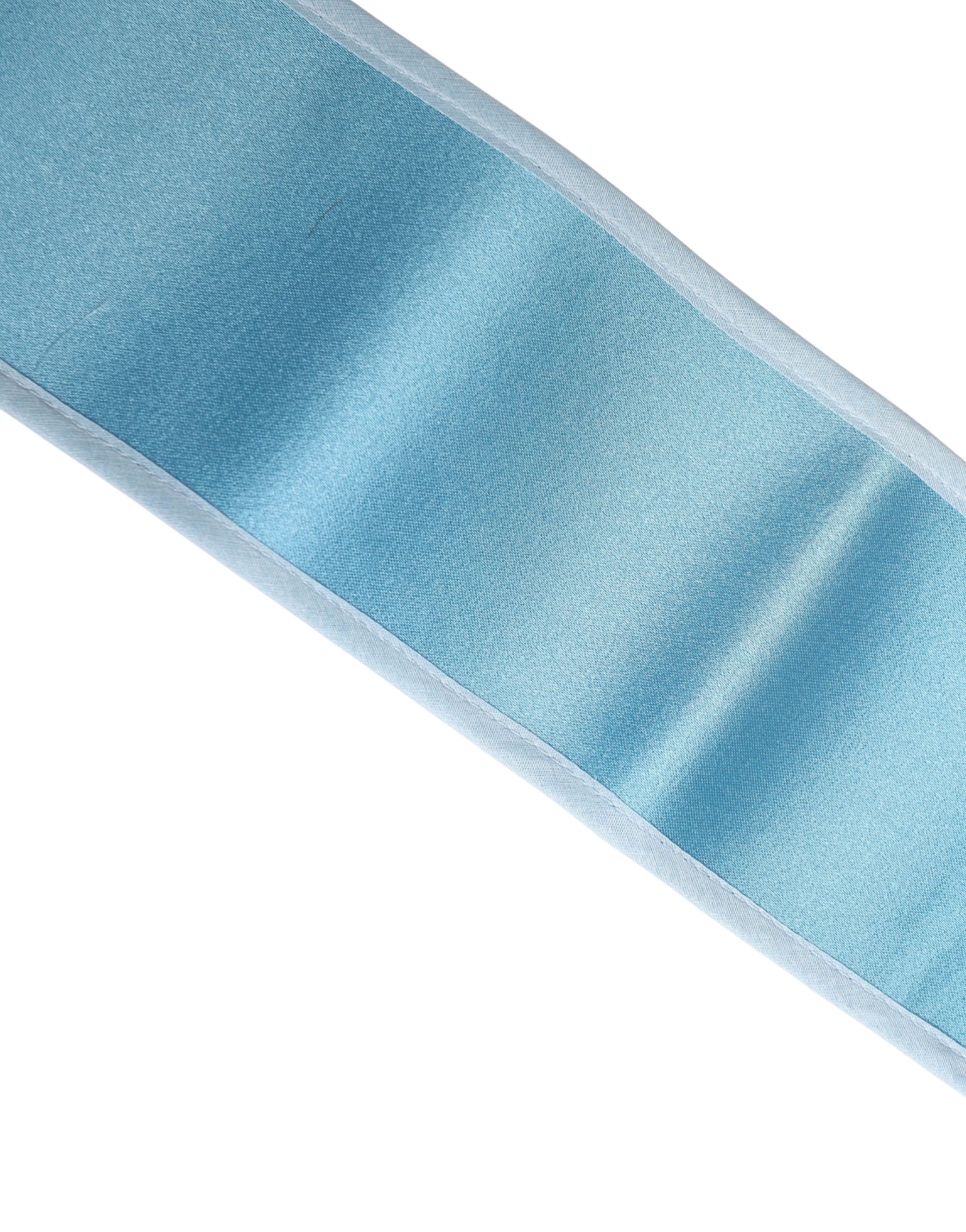Dolce & Gabbana Light Blue Silk Satin Waist Women Cintura Belt Dolce & Gabbana