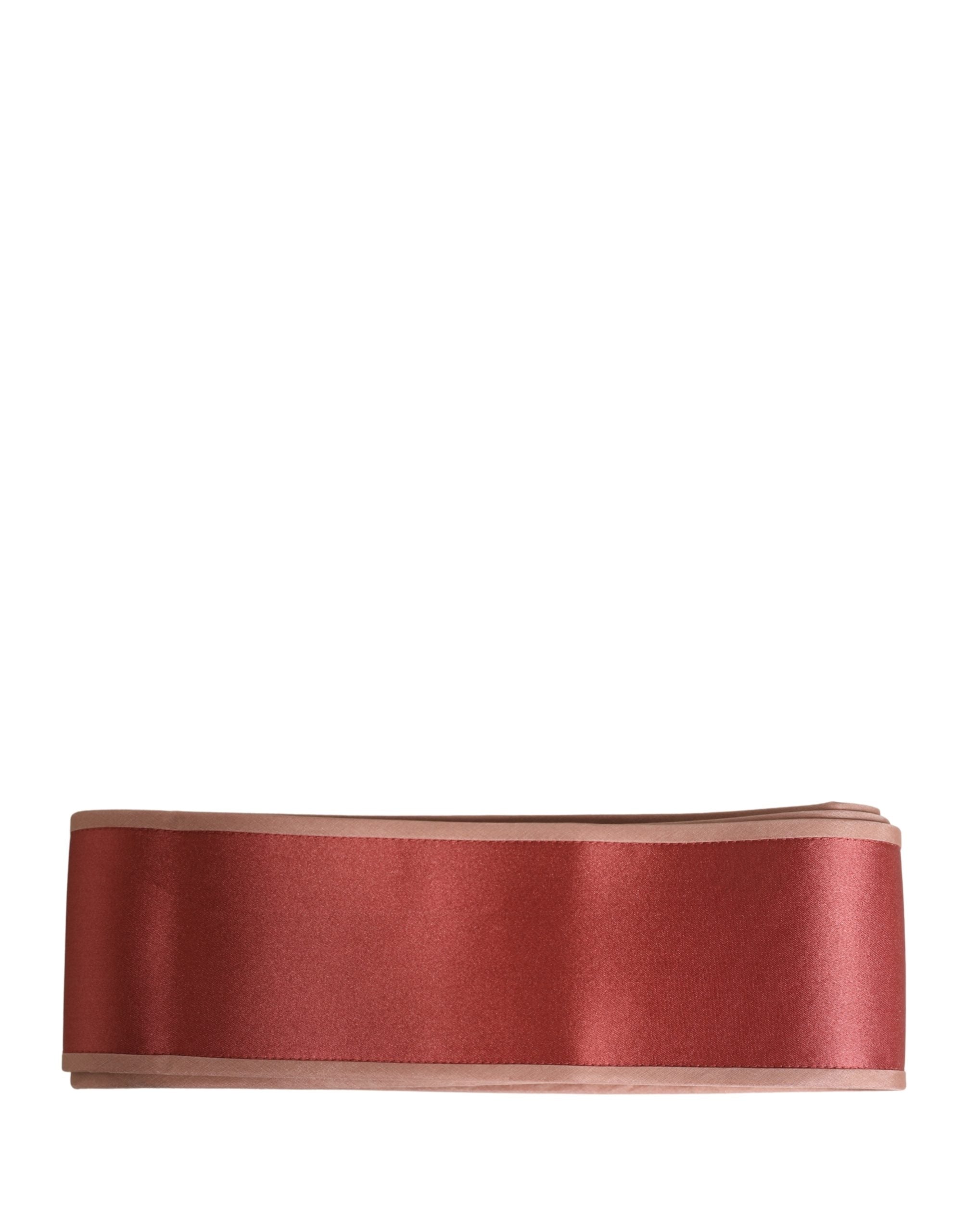 Dolce & Gabbana Pink Silk Satin Waist Women Cintura Belt Dolce & Gabbana