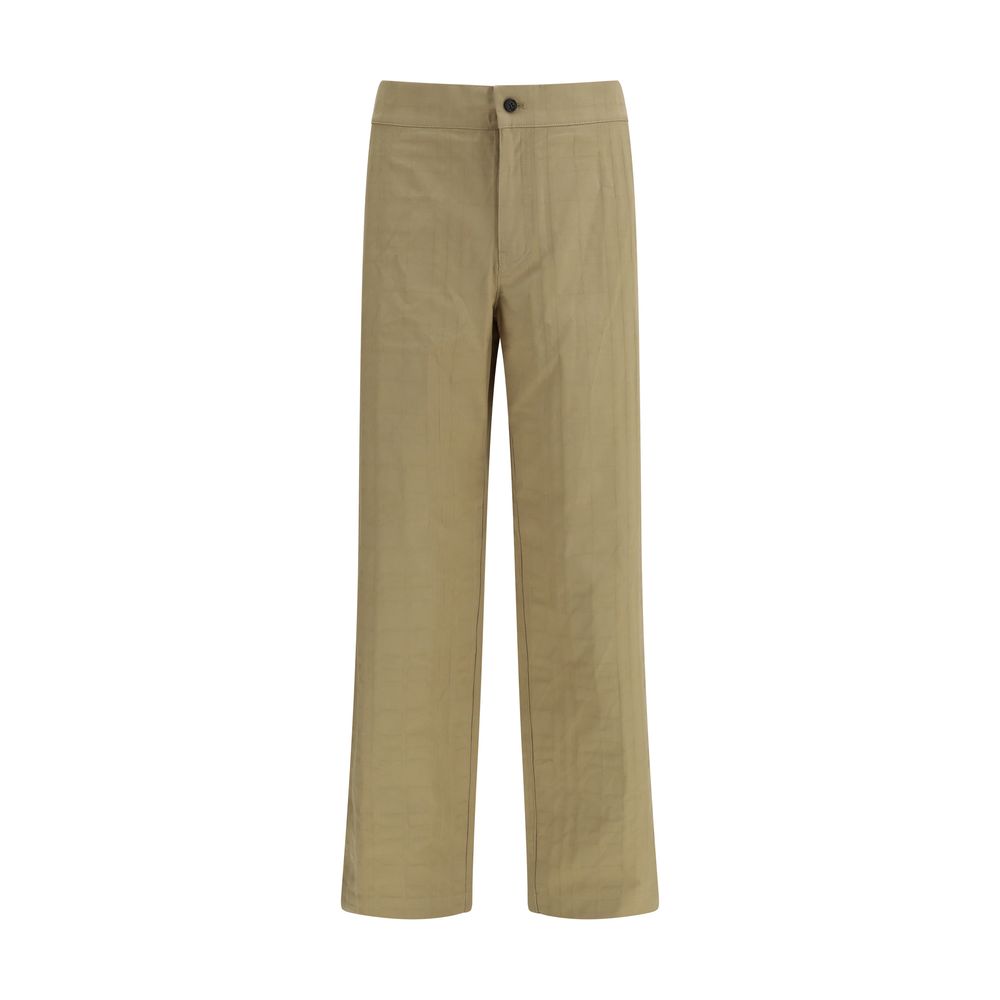 Burberry Beige Cotton Casual Pants Burberry