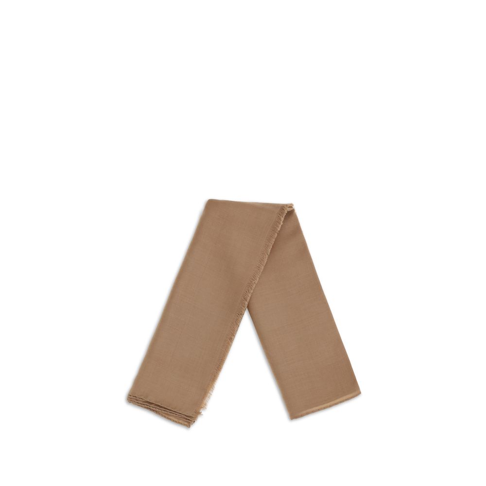 Max Mara Beige Silk Scarf Max Mara