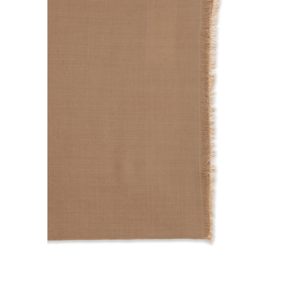 Max Mara Beige Silk Scarf Max Mara