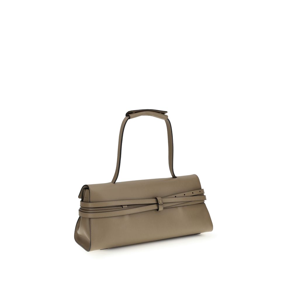 Moschino Beige Calf Leather Bos Taurus Shoulder Bag Moschino