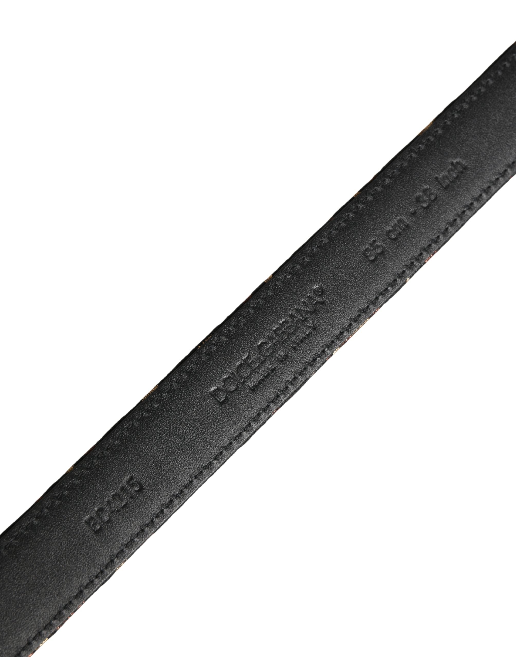 Dolce & Gabbana Multicolor Jacquard Silver Metal Buckle Belt Dolce & Gabbana