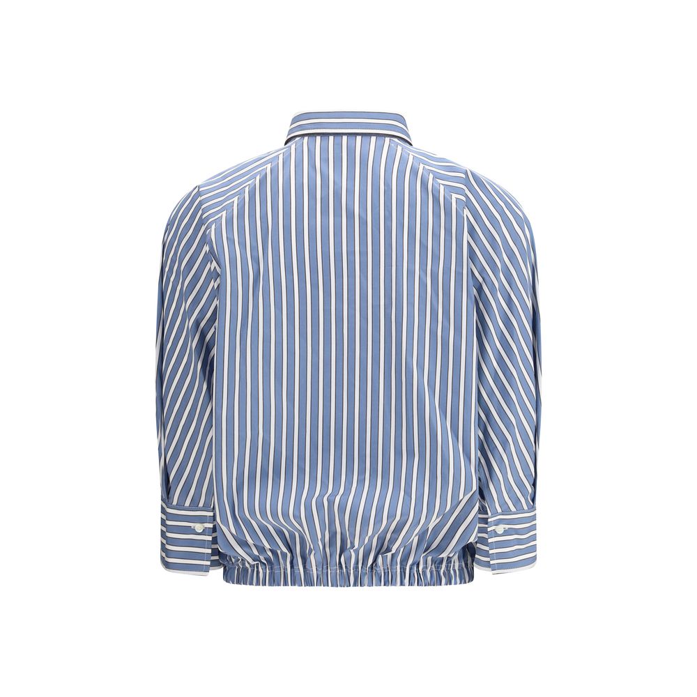 Brunello Cucinelli Blue Cotton Pattern Shirt Brunello Cucinelli