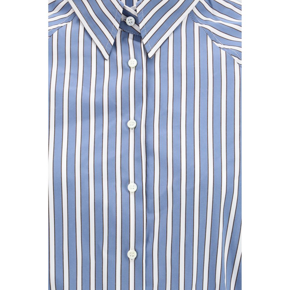 Brunello Cucinelli Blue Cotton Pattern Shirt Brunello Cucinelli