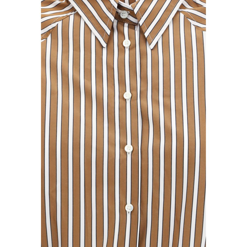 Brunello Cucinelli Brown Cotton Pattern Shirt Brunello Cucinelli