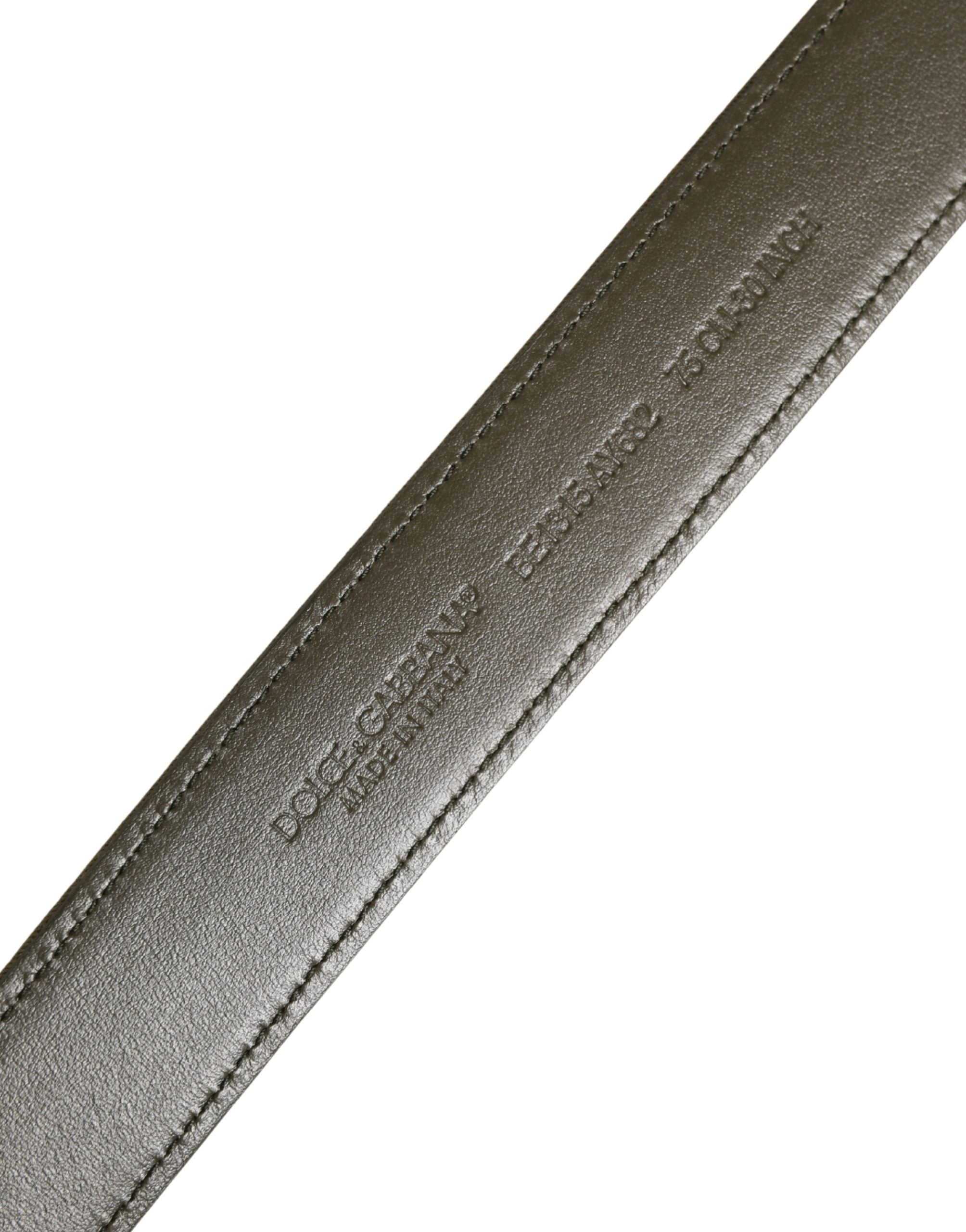 Dolce & Gabbana Green Camouflage Devotion Metal Buckle Belt Dolce & Gabbana