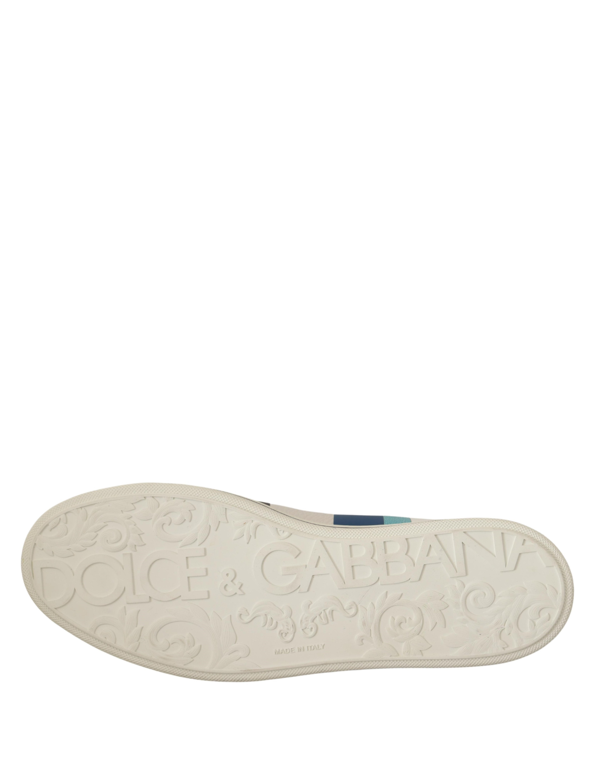 Dolce & Gabbana Multicolor Leather Mid Top Sneakers Shoes Dolce & Gabbana