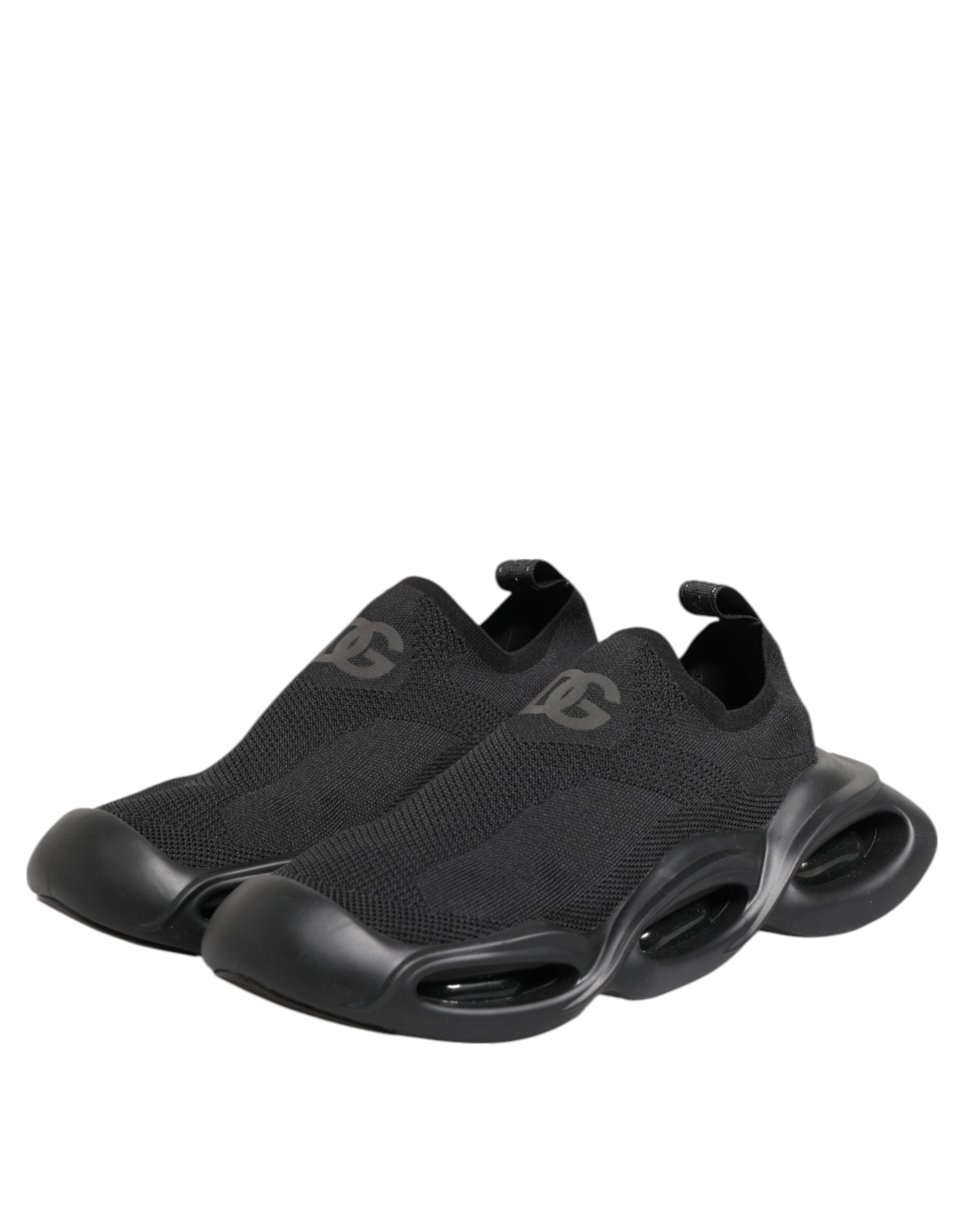 Dolce & Gabbana Black Slip On Wave Low Top Sneakers Shoes Dolce & Gabbana