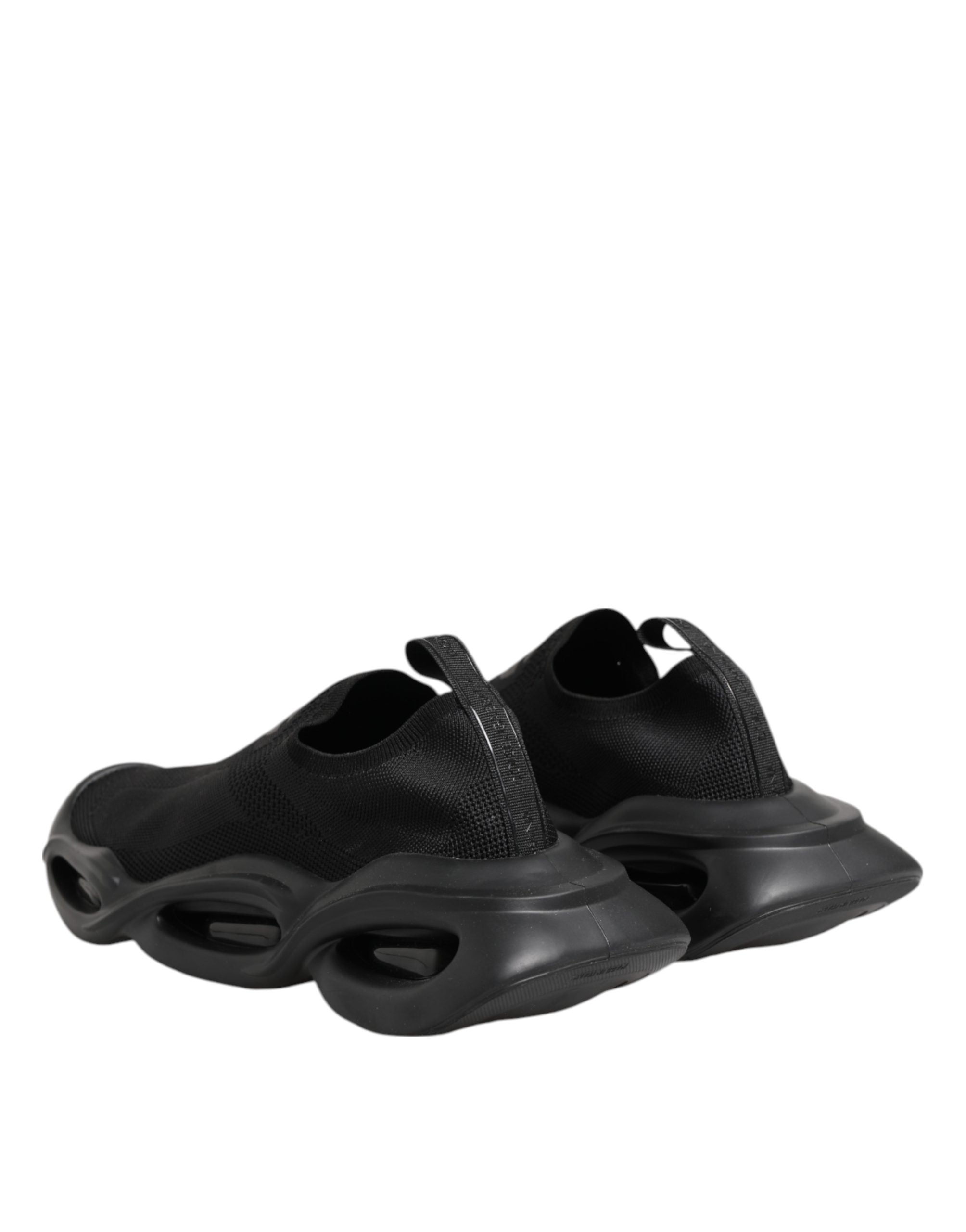 Dolce & Gabbana Black Slip On Wave Low Top Sneakers Shoes Dolce & Gabbana