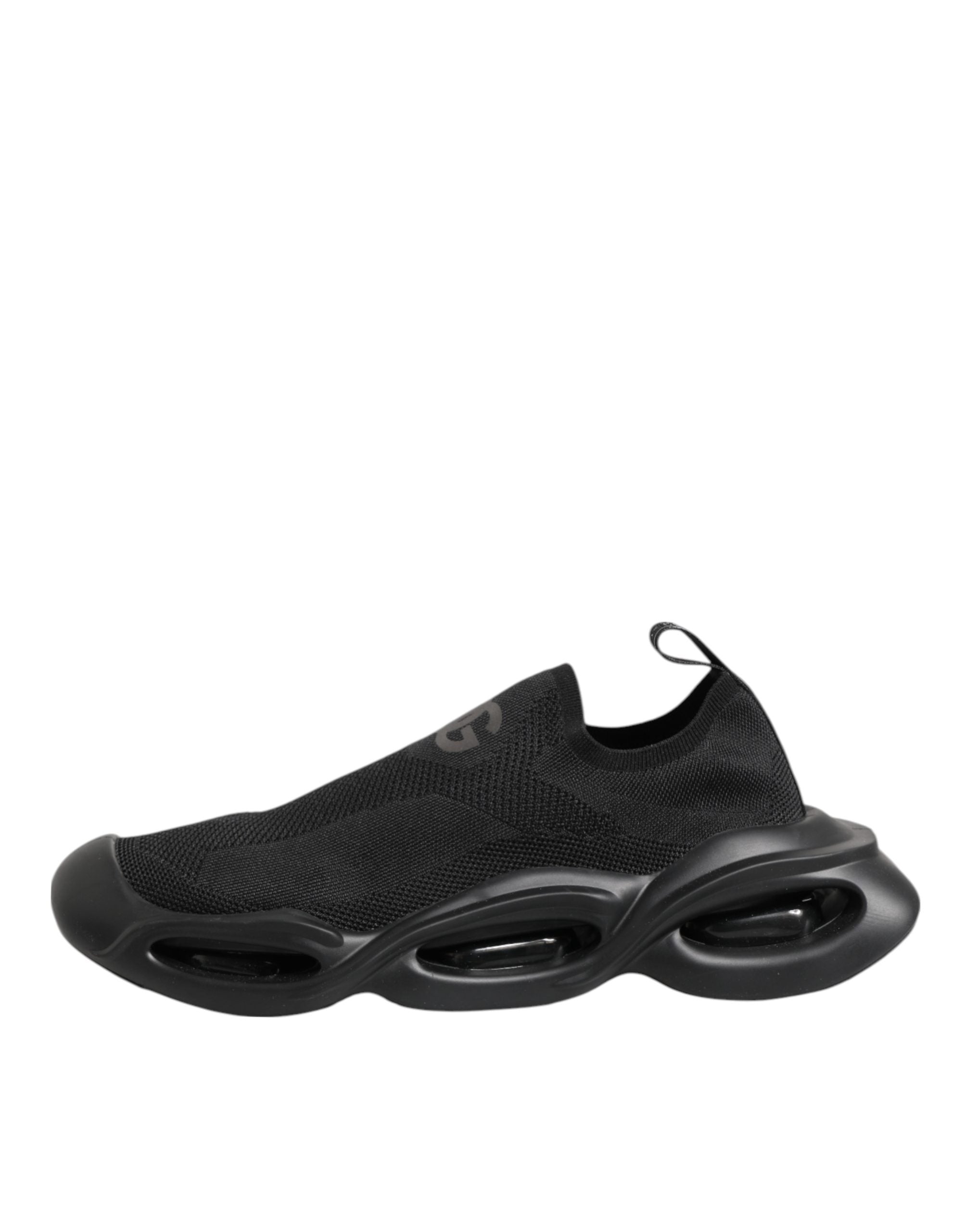 Dolce & Gabbana Black Slip On Wave Low Top Sneakers Shoes Dolce & Gabbana