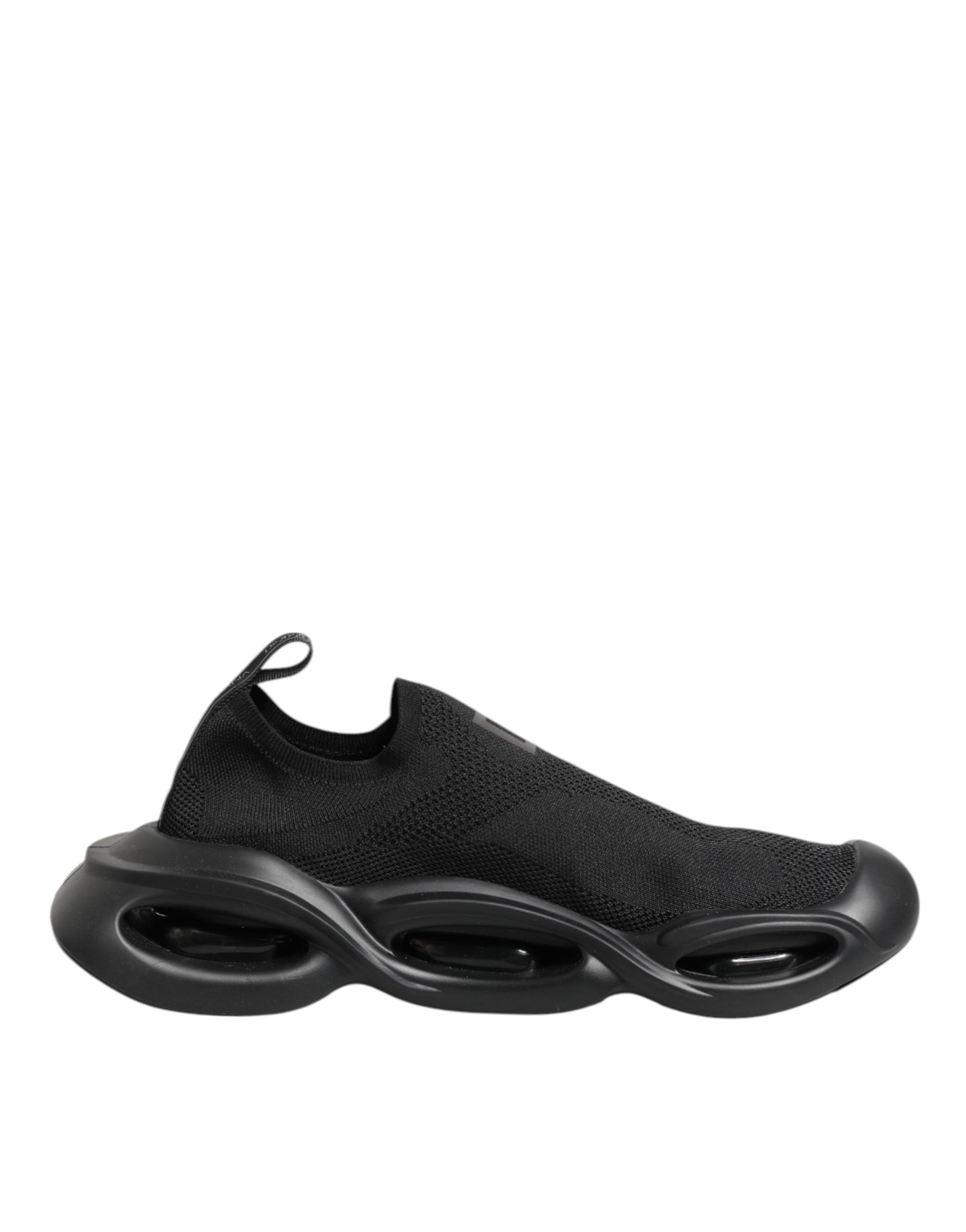 Dolce & Gabbana Black Slip On Wave Low Top Sneakers Shoes Dolce & Gabbana