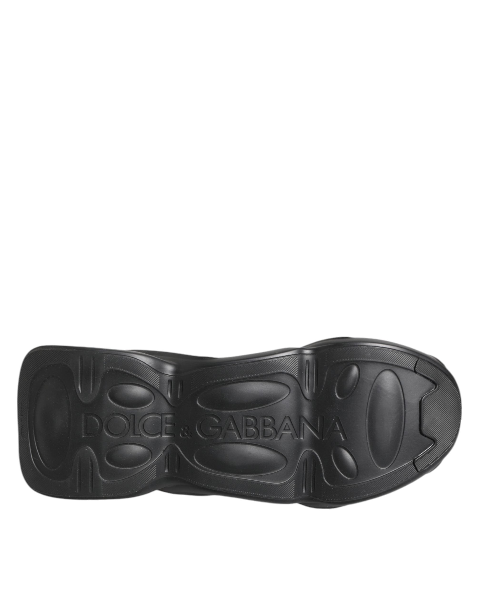 Dolce & Gabbana Black Slip On Wave Low Top Sneakers Shoes Dolce & Gabbana