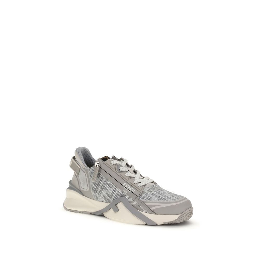 Fendi Gray Polyester Athletic Sneakers Fendi