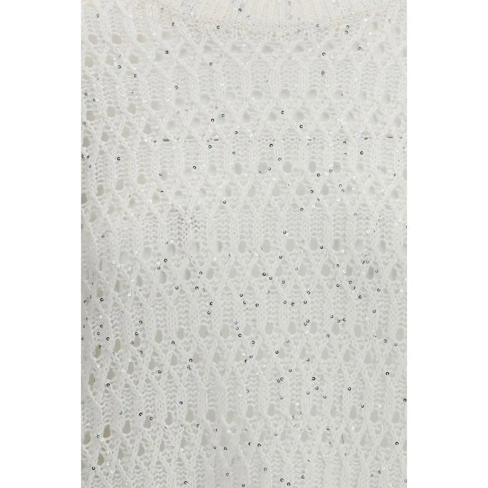 Brunello Cucinelli White Silk Sweatshirt Brunello Cucinelli