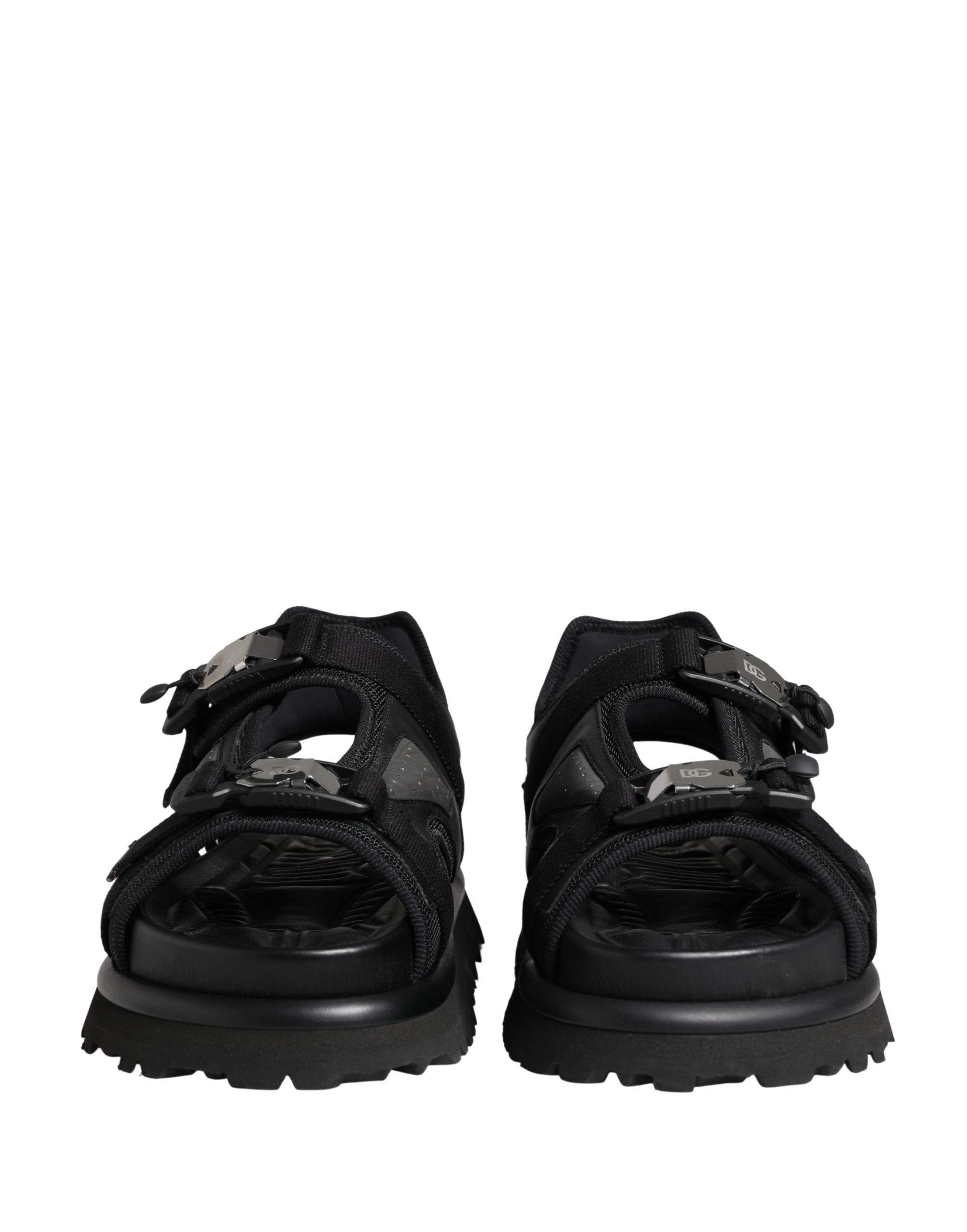 Dolce & Gabbana Black Logo Detailed Men Chunky Sandals Shoes Dolce & Gabbana