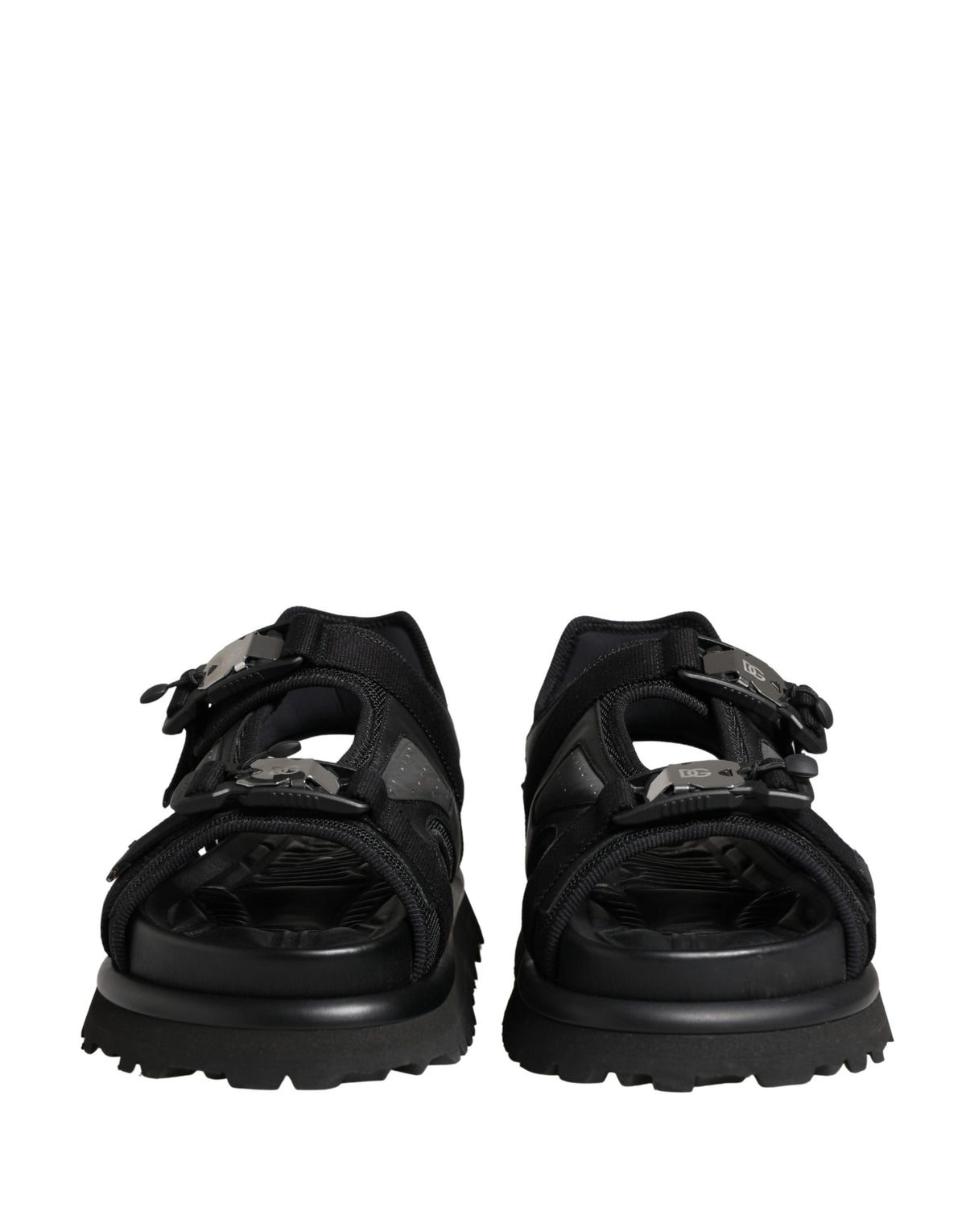 Dolce & Gabbana Black Logo Detailed Men Chunky Sandals Shoes