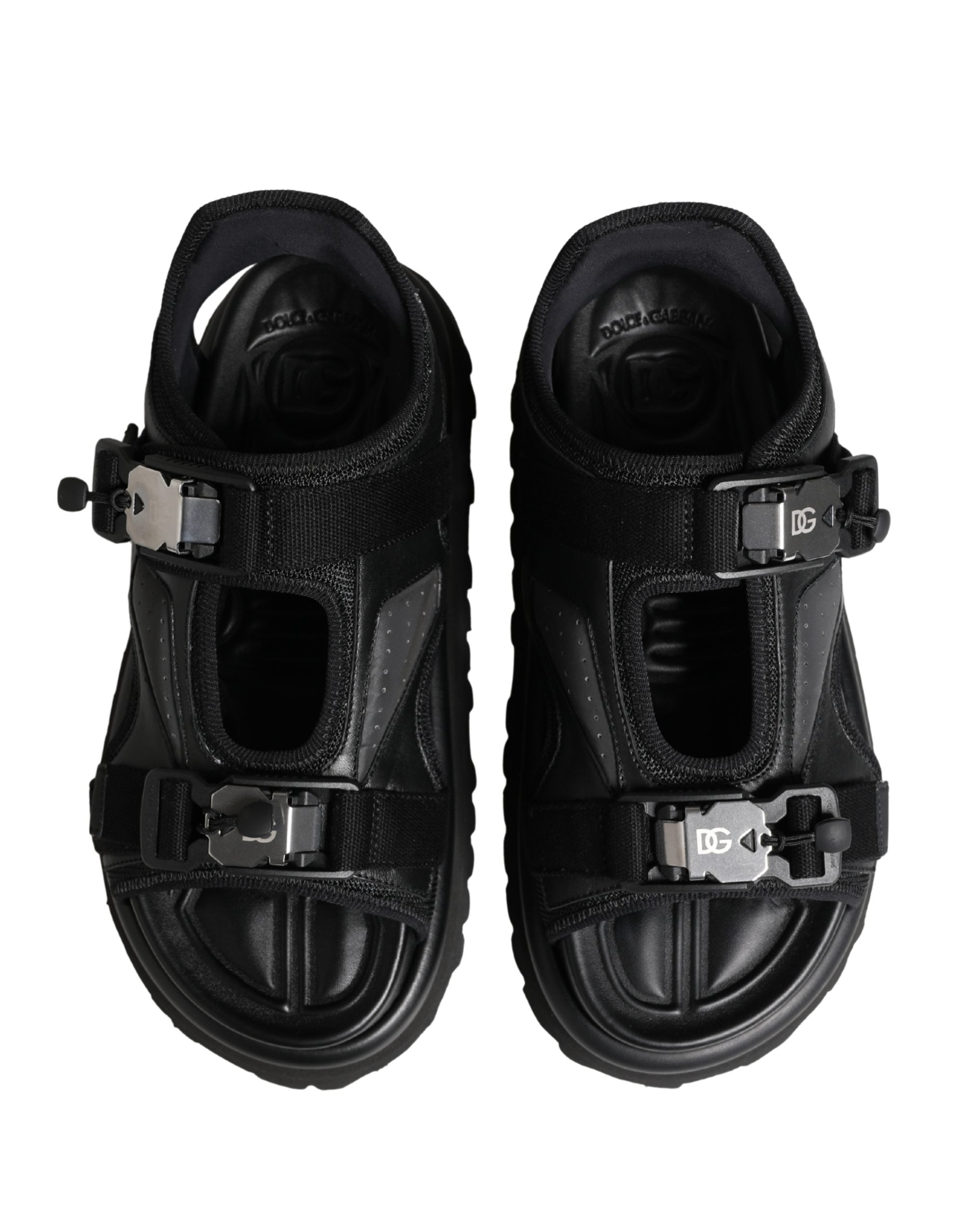 Dolce & Gabbana Black Logo Detailed Men Chunky Sandals Shoes Dolce & Gabbana