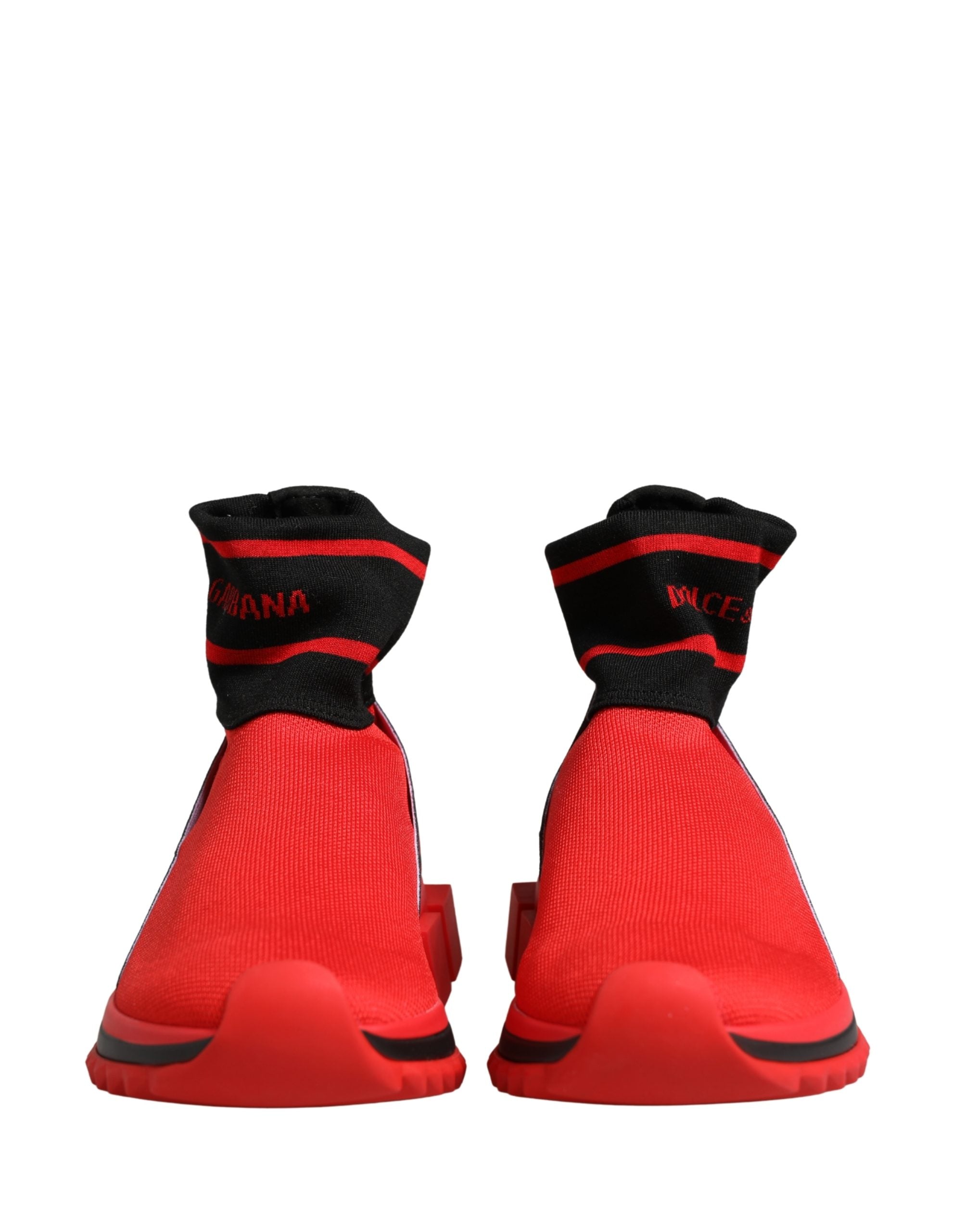 Dolce & Gabbana Red Black Sorrento Socks Sneakers Shoes Dolce & Gabbana
