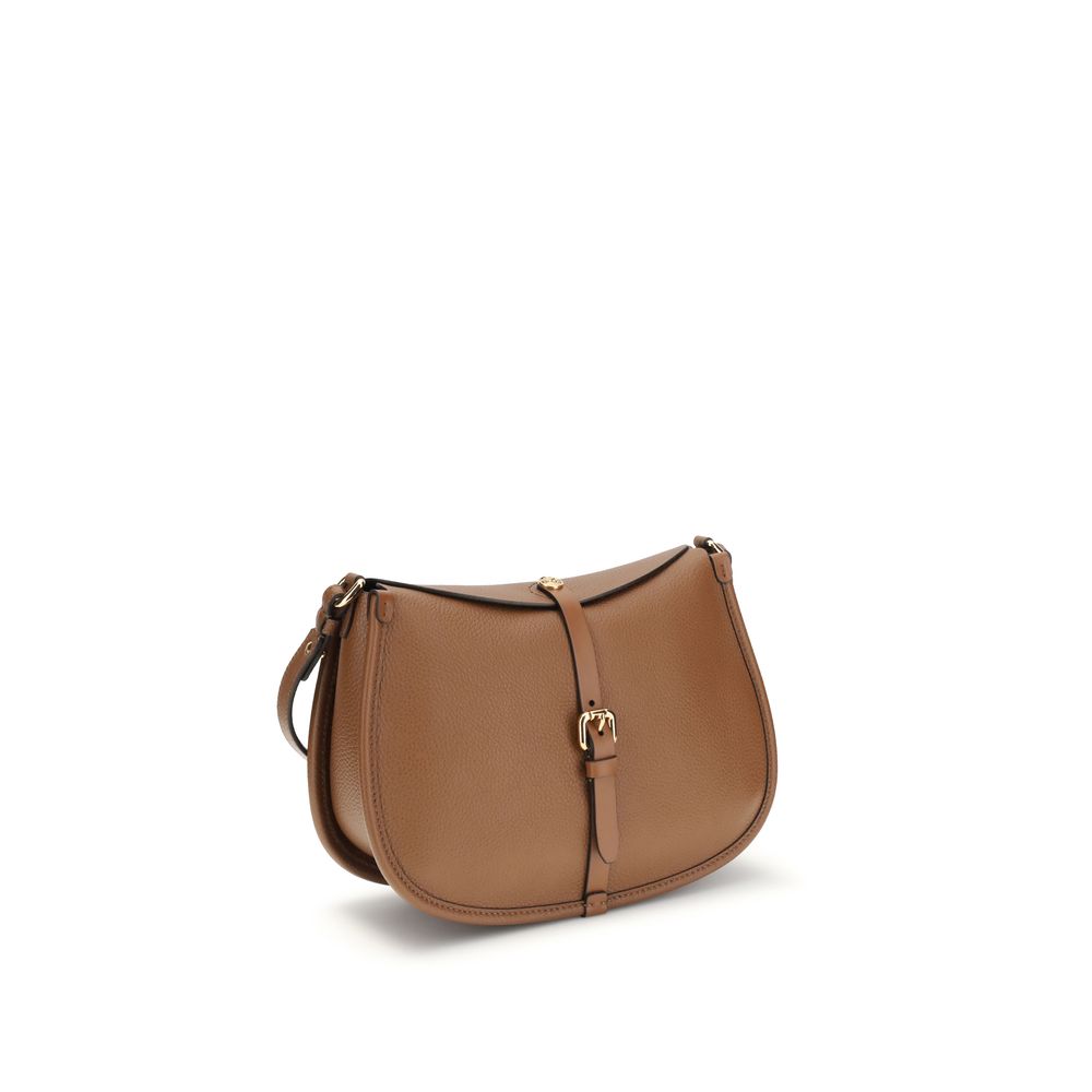 Etro Brown Calf Leather Bos Taurus Shoulder Bag Etro