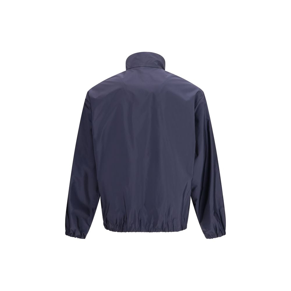 Prada Blue Recycled Polyamide Shell Jacket Prada