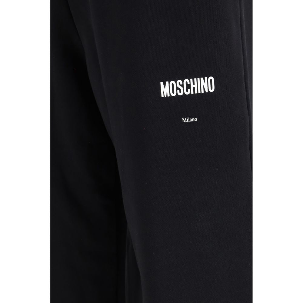 Moschino Black Cotton Casual Pants Moschino