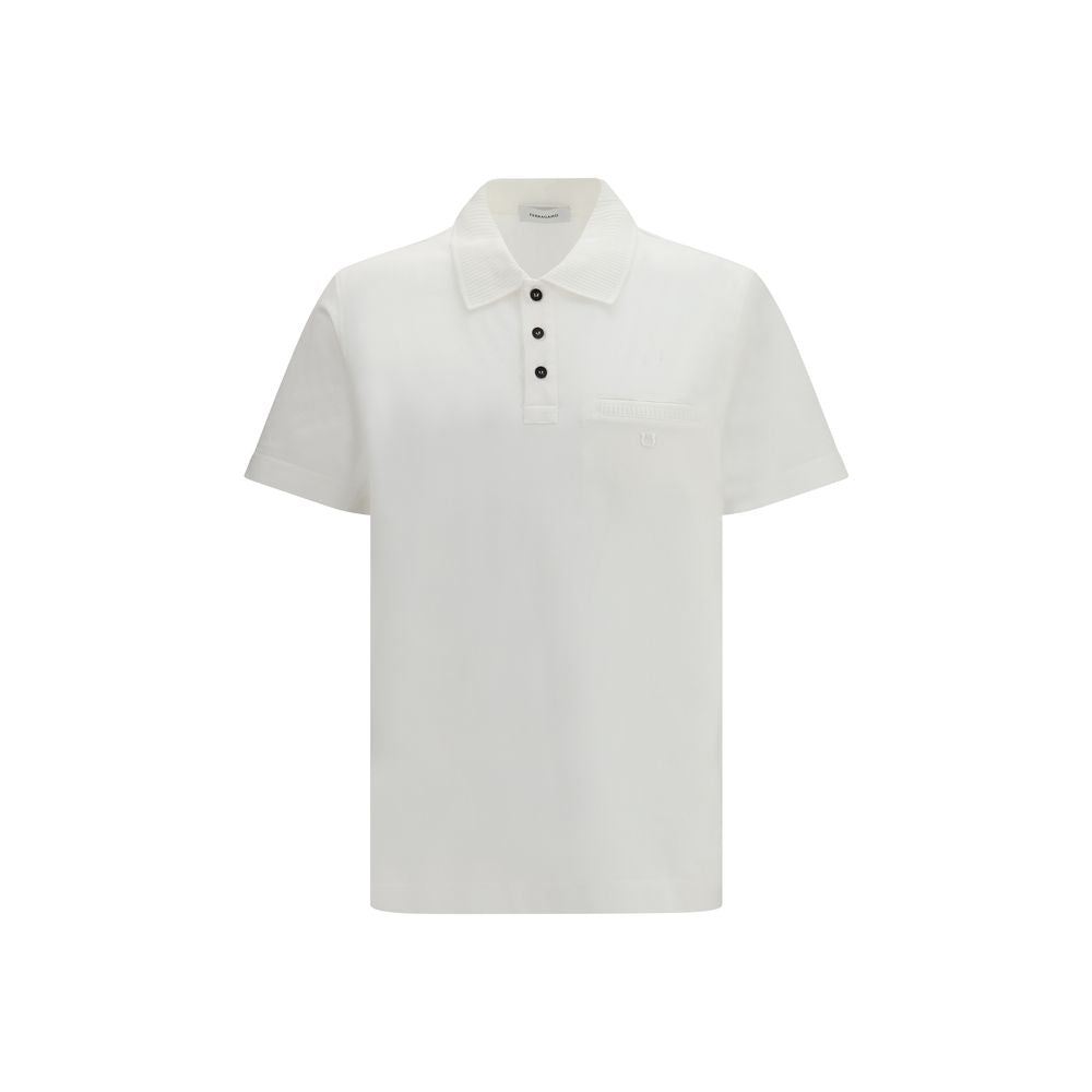 Ferragamo White Cotton Polo Shirt Ferragamo