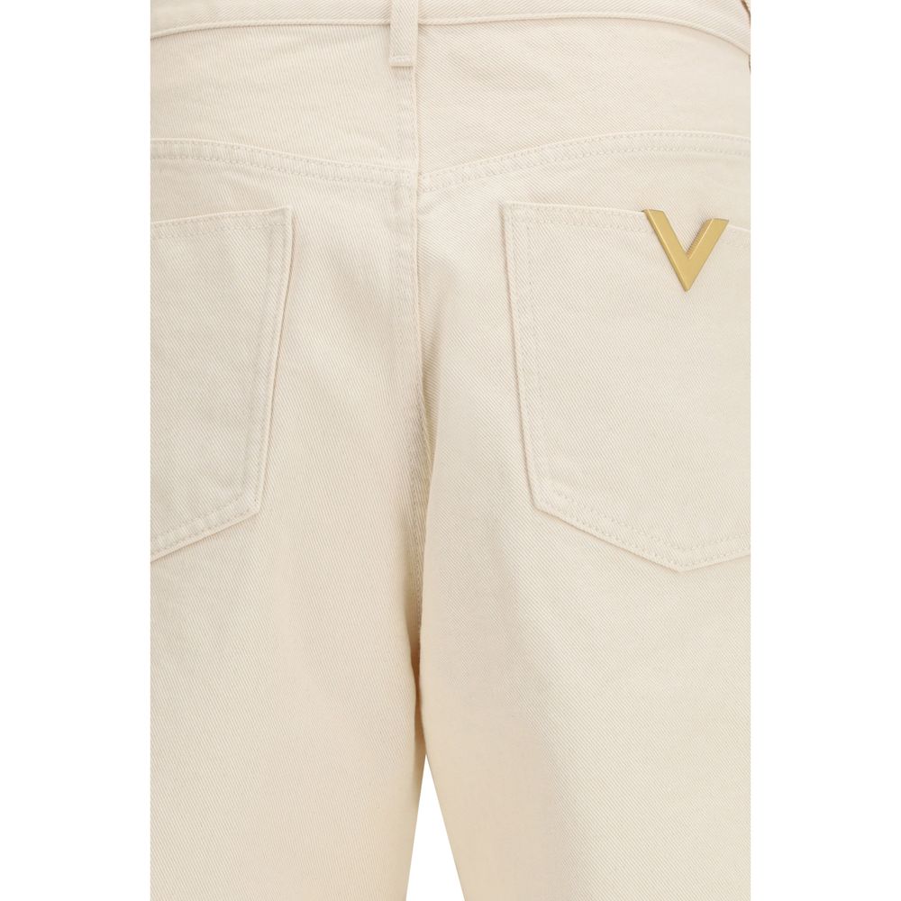 Valentino Beige Cotton Casual Pants Valentino