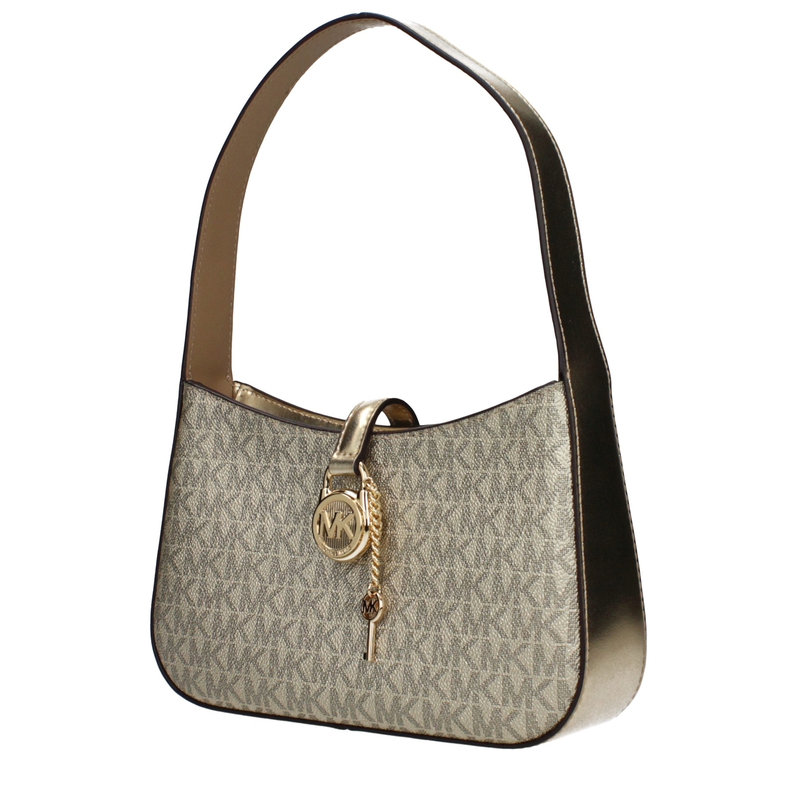 Michael Kors Gold Fabric Handbag Michael Kors