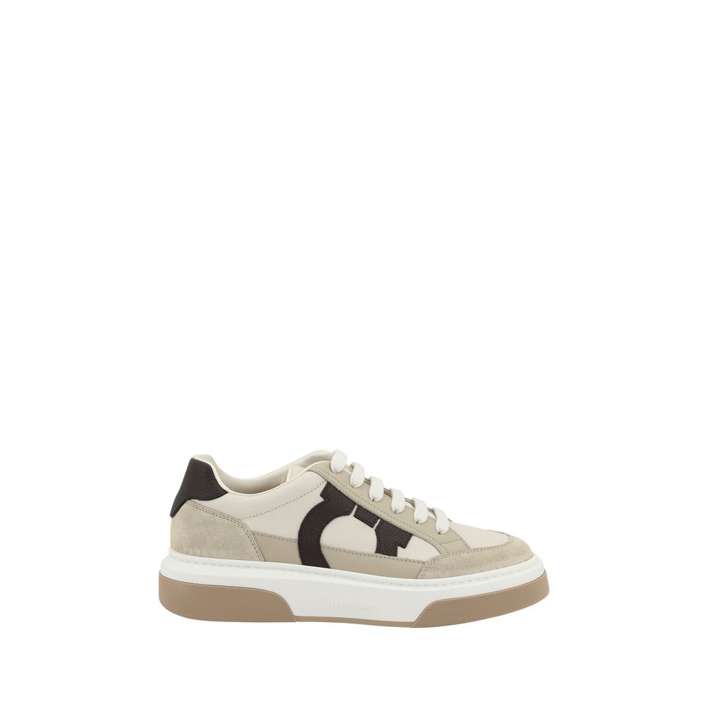 Ferragamo Multicolor Calf Leather Bos Taurus Platform Sneakers Ferragamo