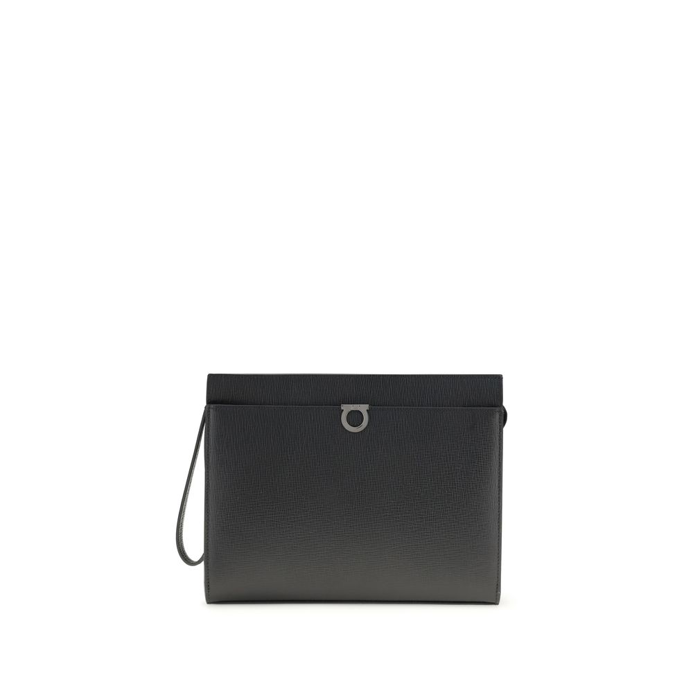 Ferragamo Black Calf Leather Bos Taurus Accessories Ferragamo