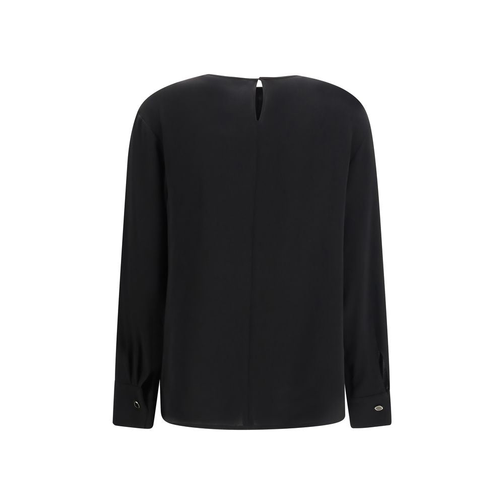 Max Mara Black Triacetate Blouse Max Mara