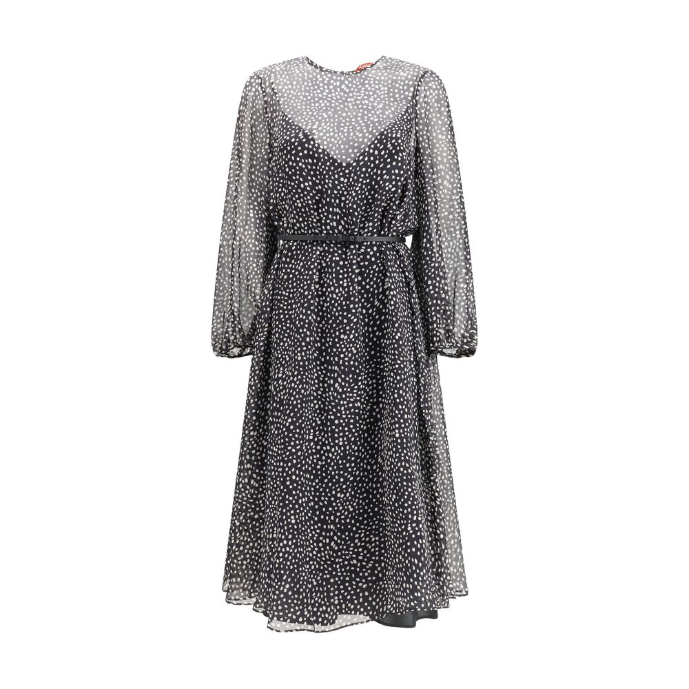 Max Mara Black Silk Casual Dress Max Mara