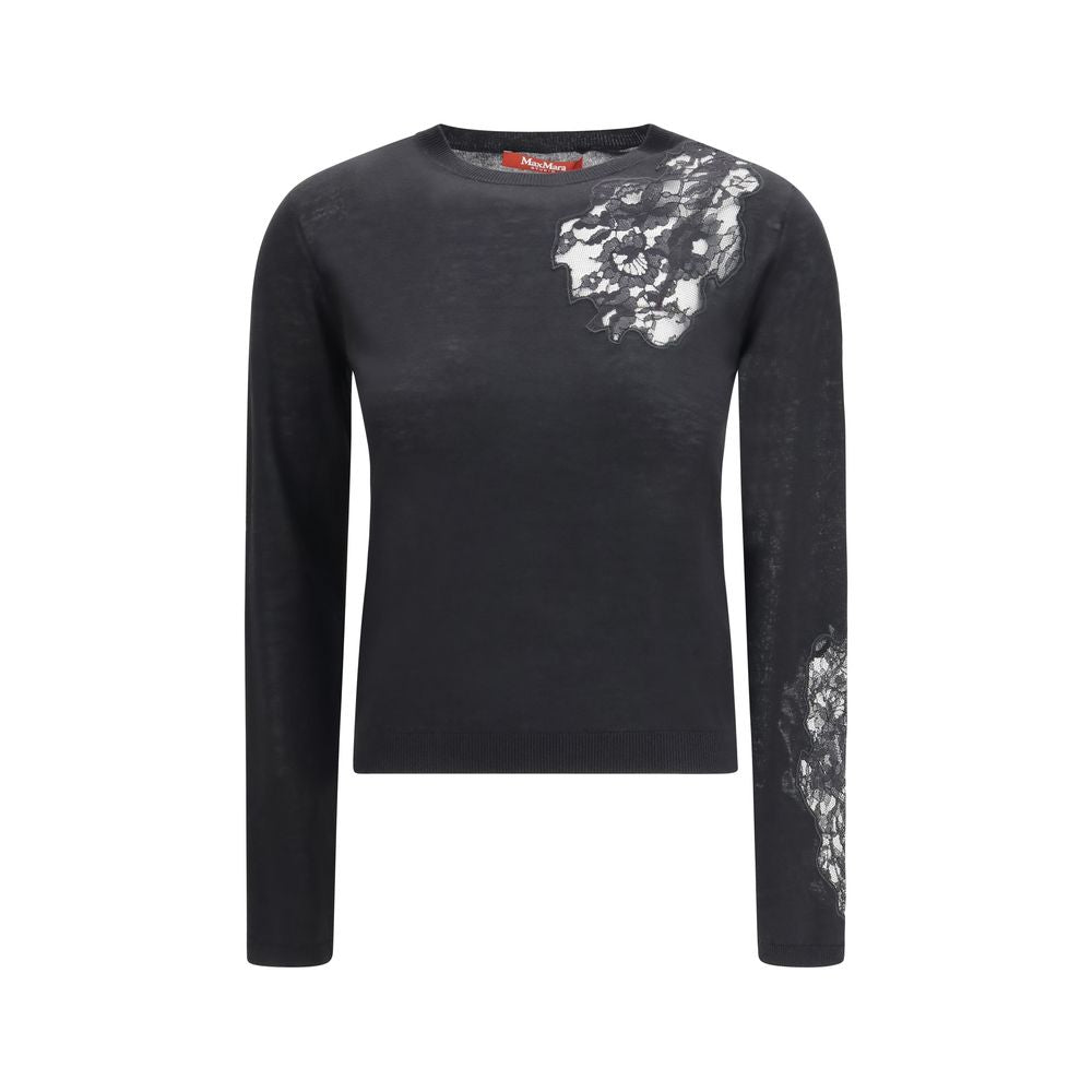 Max Mara Black Silk Sweatshirt Max Mara