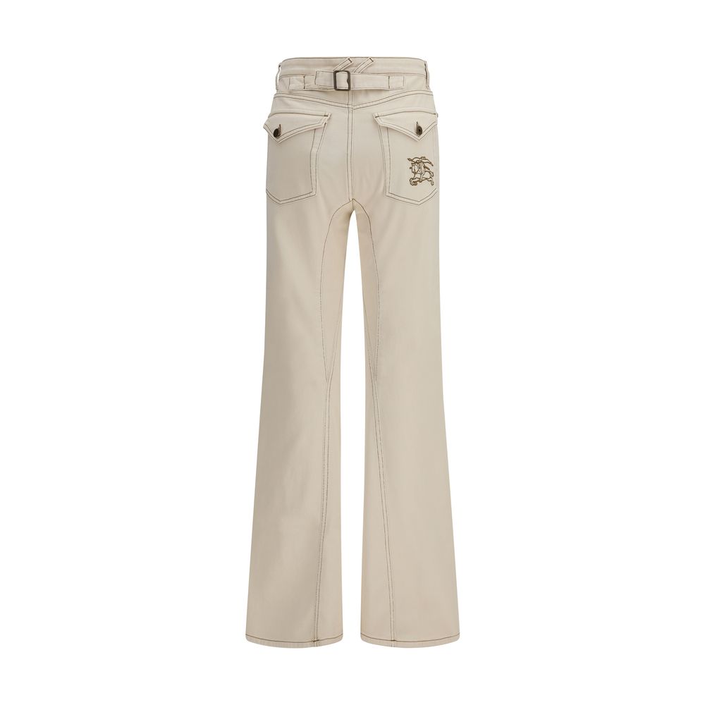 Burberry Beige Cotton Bootcut Jeans Burberry