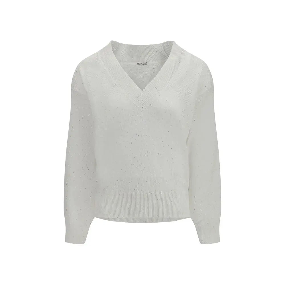 Brunello Cucinelli White Linen T-Shirt Brunello Cucinelli