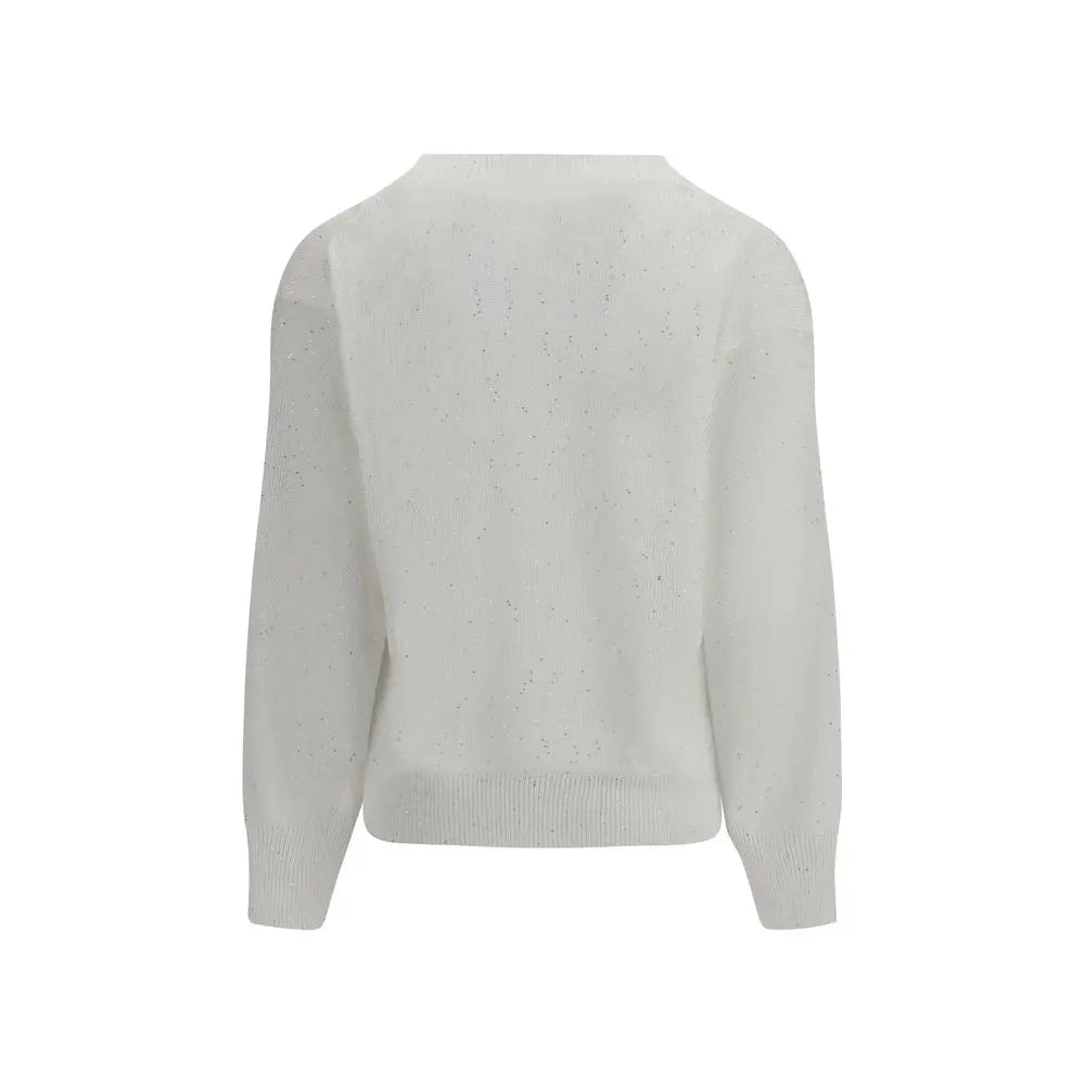 Brunello Cucinelli White Linen T-Shirt Brunello Cucinelli
