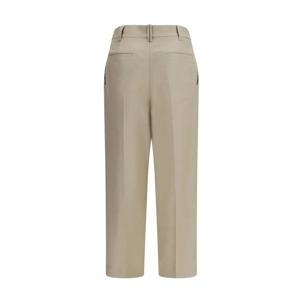 Brunello Cucinelli Beige Linen Casual Pants Brunello Cucinelli