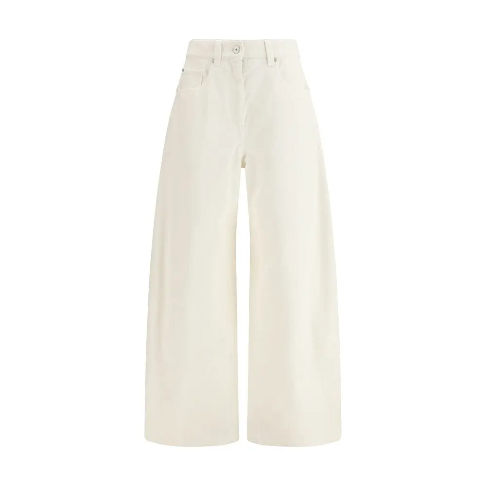 Brunello Cucinelli Beige Cotton Casual Pants Brunello Cucinelli