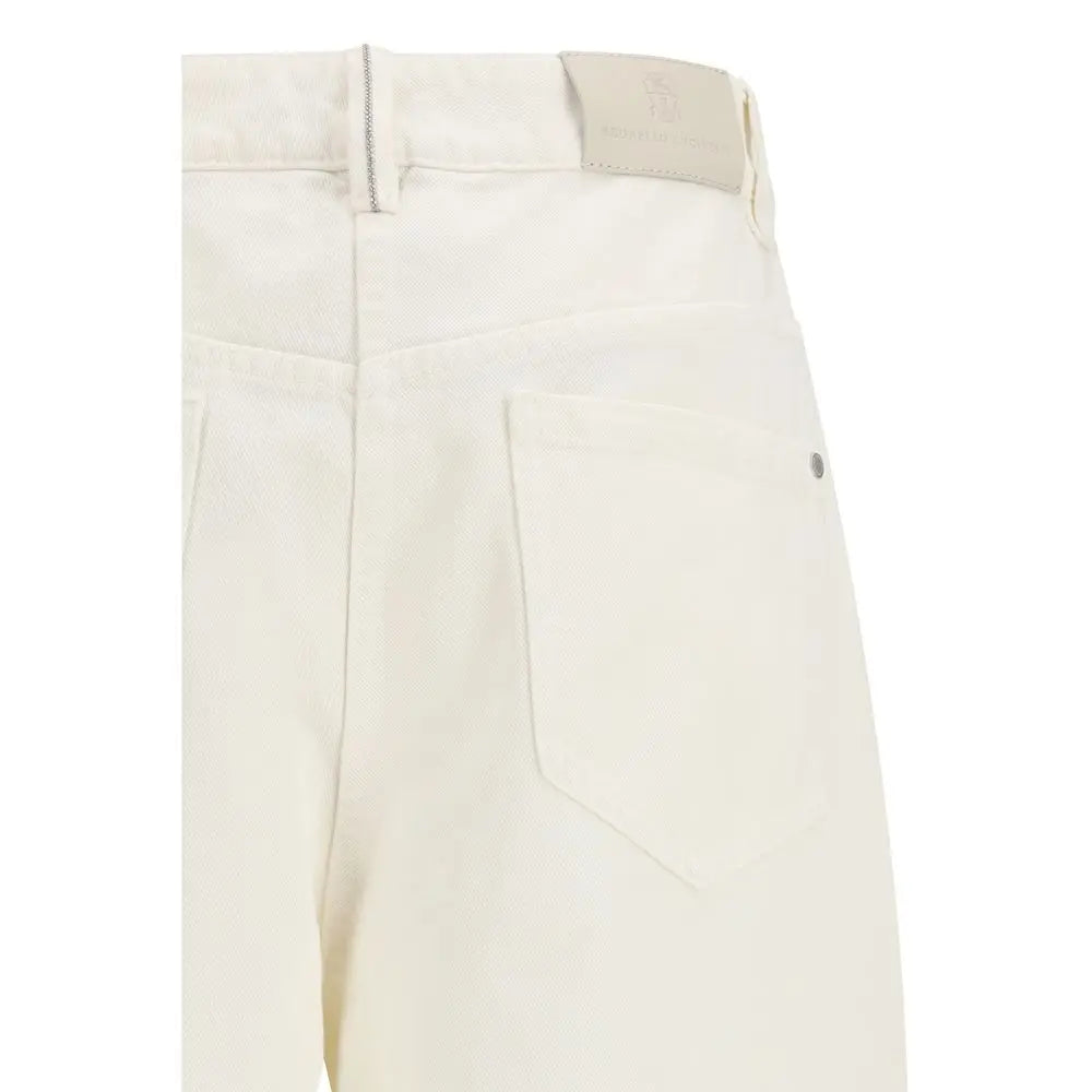 Brunello Cucinelli Beige Cotton Casual Pants Brunello Cucinelli
